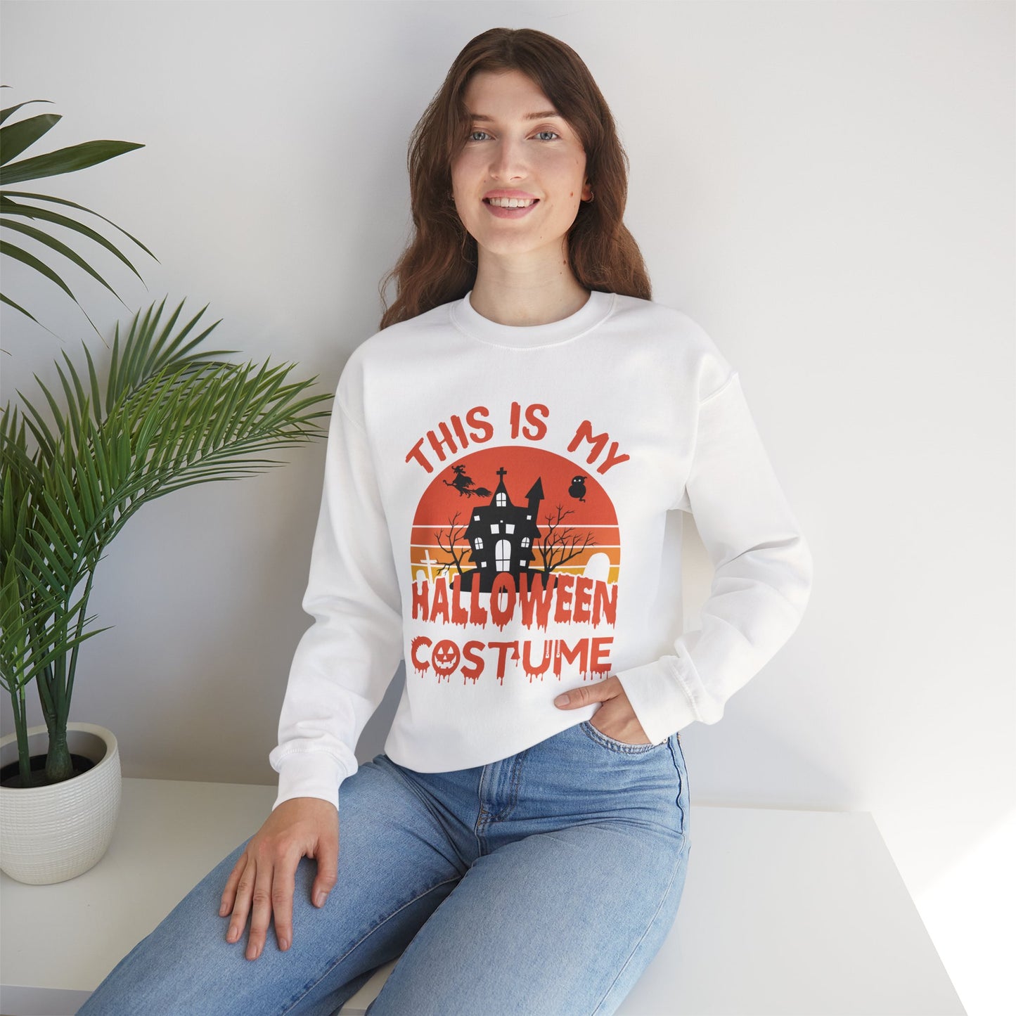 This Is My Halloween Costume Unisex Heavy Blend Crewneck Sweatshirt