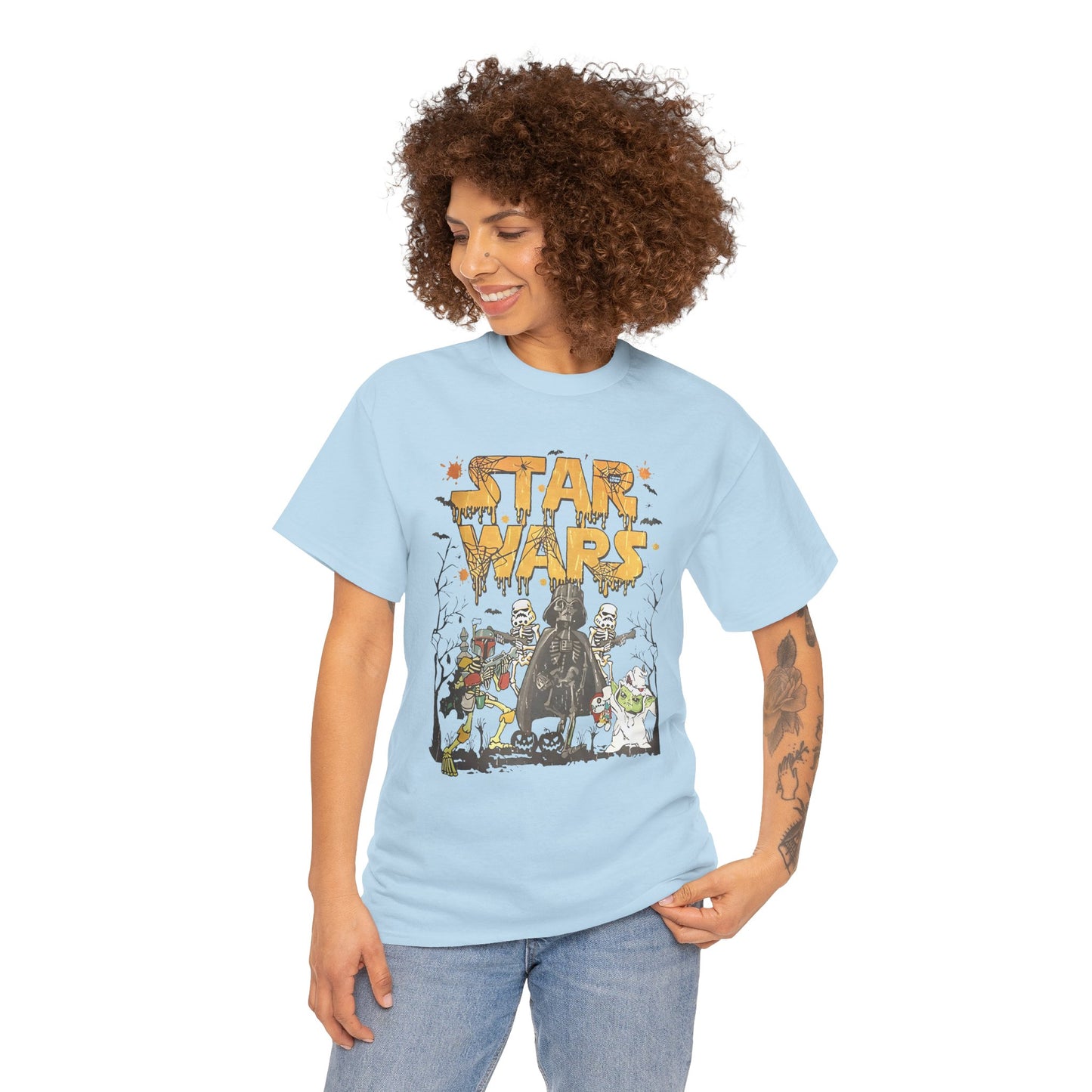 Star Wars Halloween-Themed Unisex Heavy Cotton T-Shirt