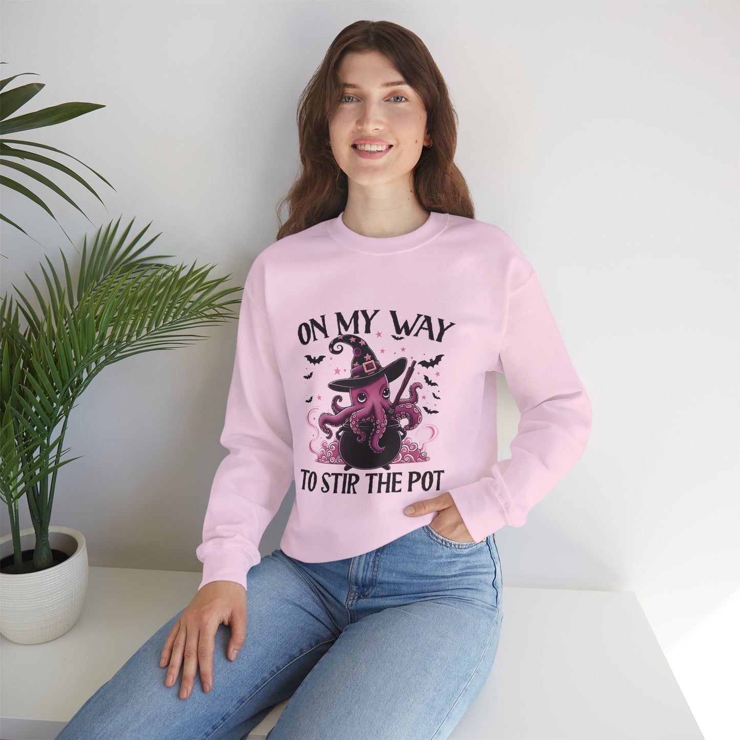 On My Way To Stir The Pot Heavy Blend Crewneck Sweatshirt
