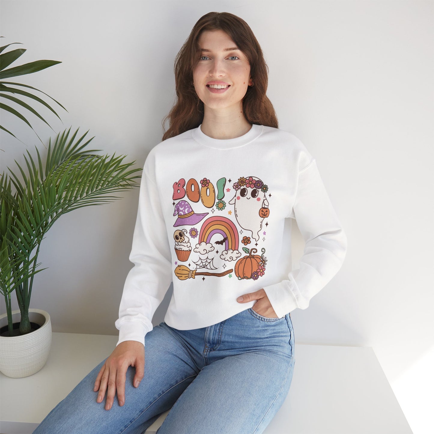 Boo Women's Heavy Blend Crewneck Sweatshirt
