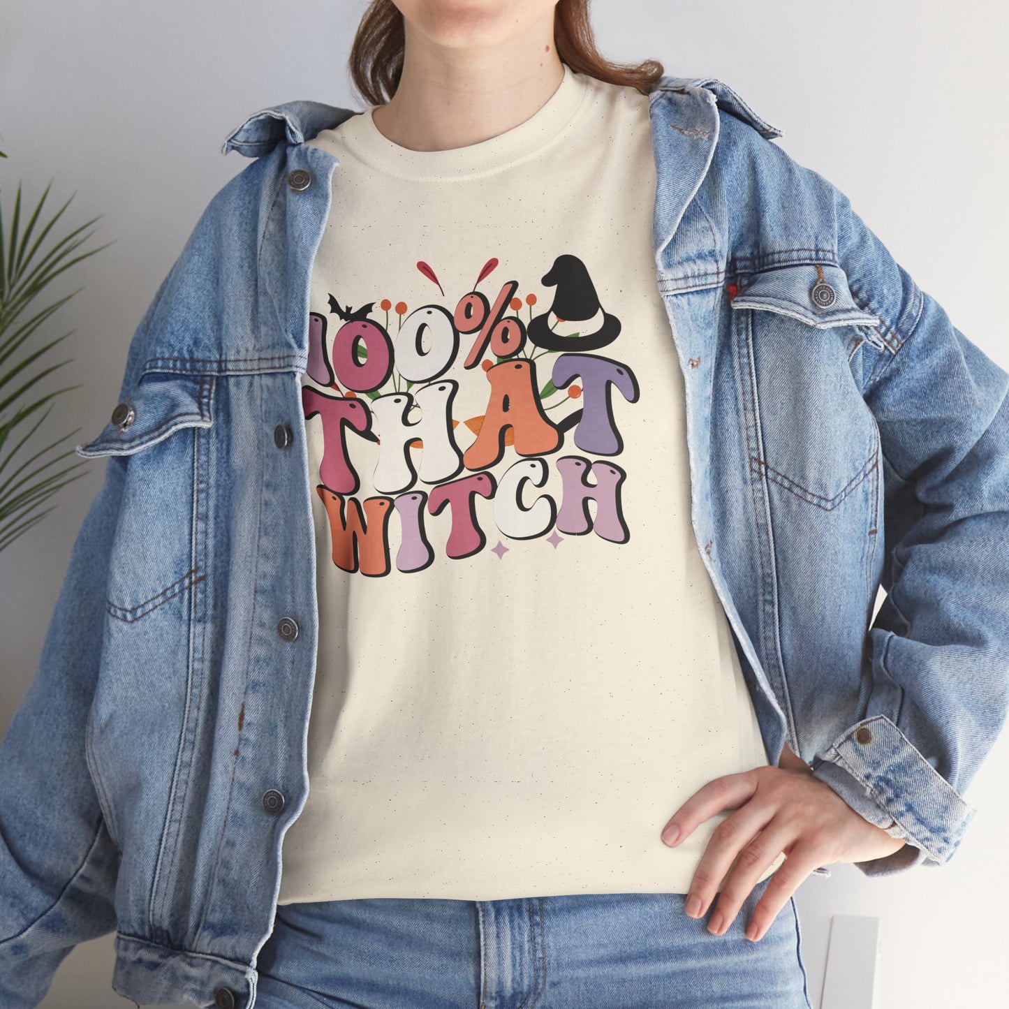 100% That Witch Women's Heavy Cotton T-Shirt