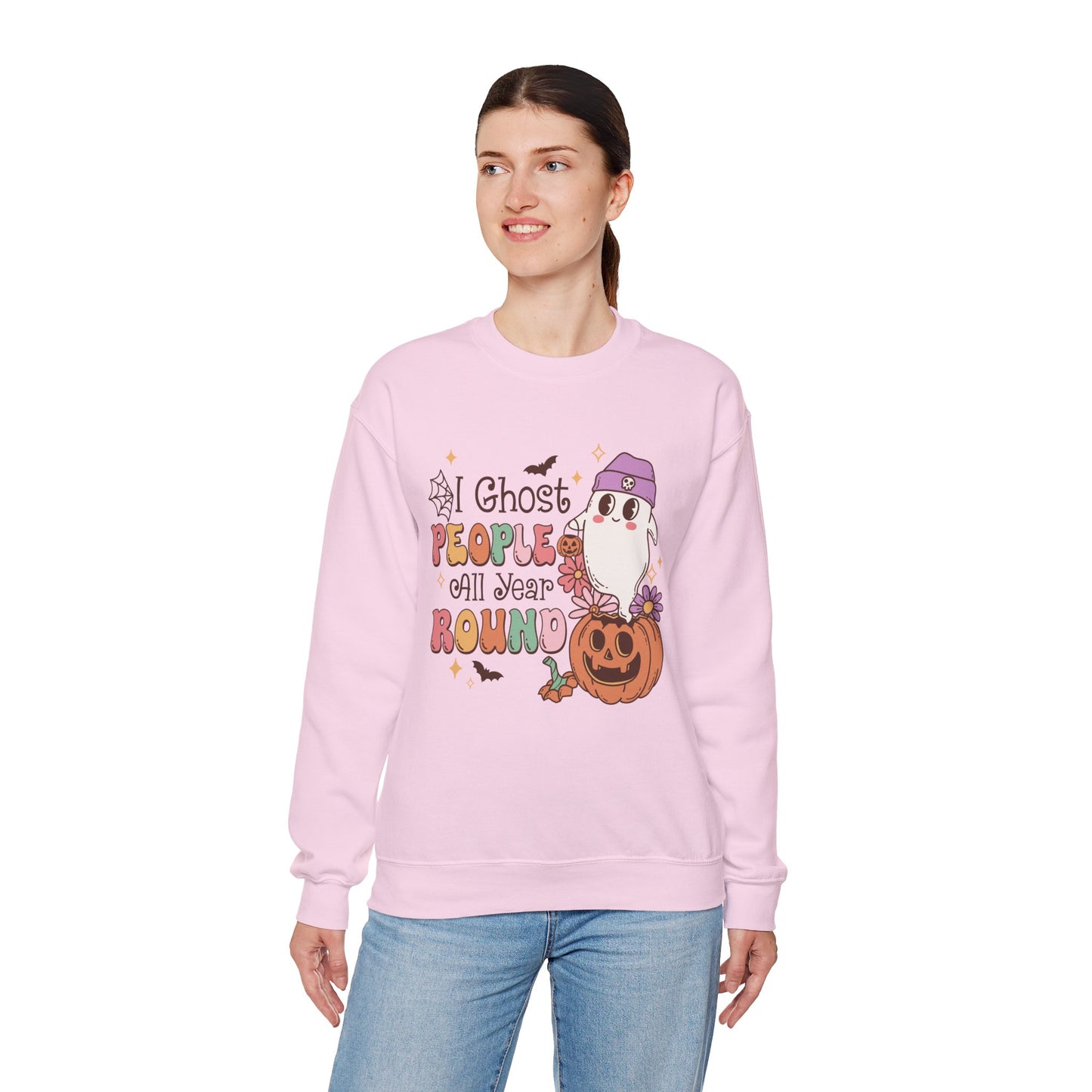 I Ghost People All Year Round Women's Heavy Blend Crewneck Sweatshirt