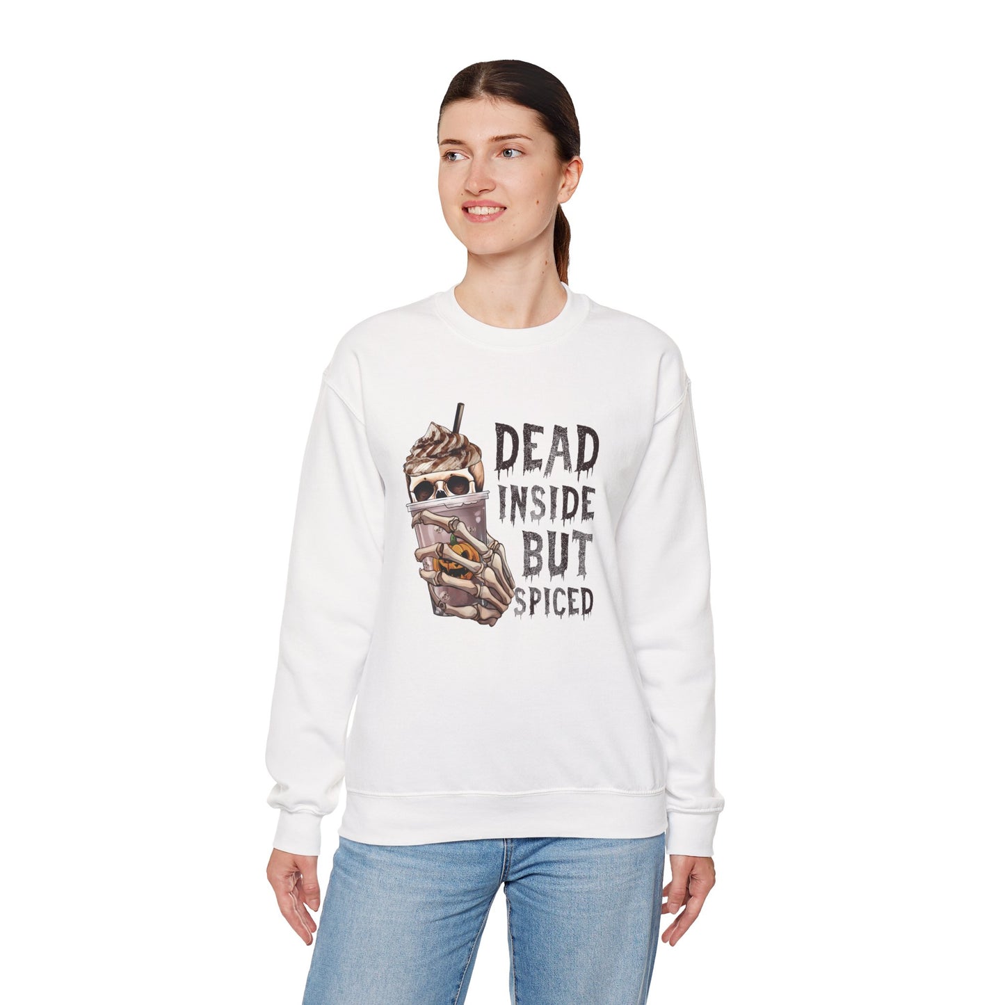 Dead Inside But Spiced Unisex Heavy Blend Crewneck Sweatshirt