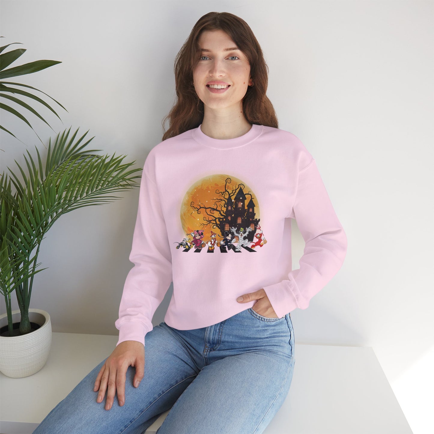 Haunted Crosswalk Unisex Heavy Blend Crewneck Sweatshirt
