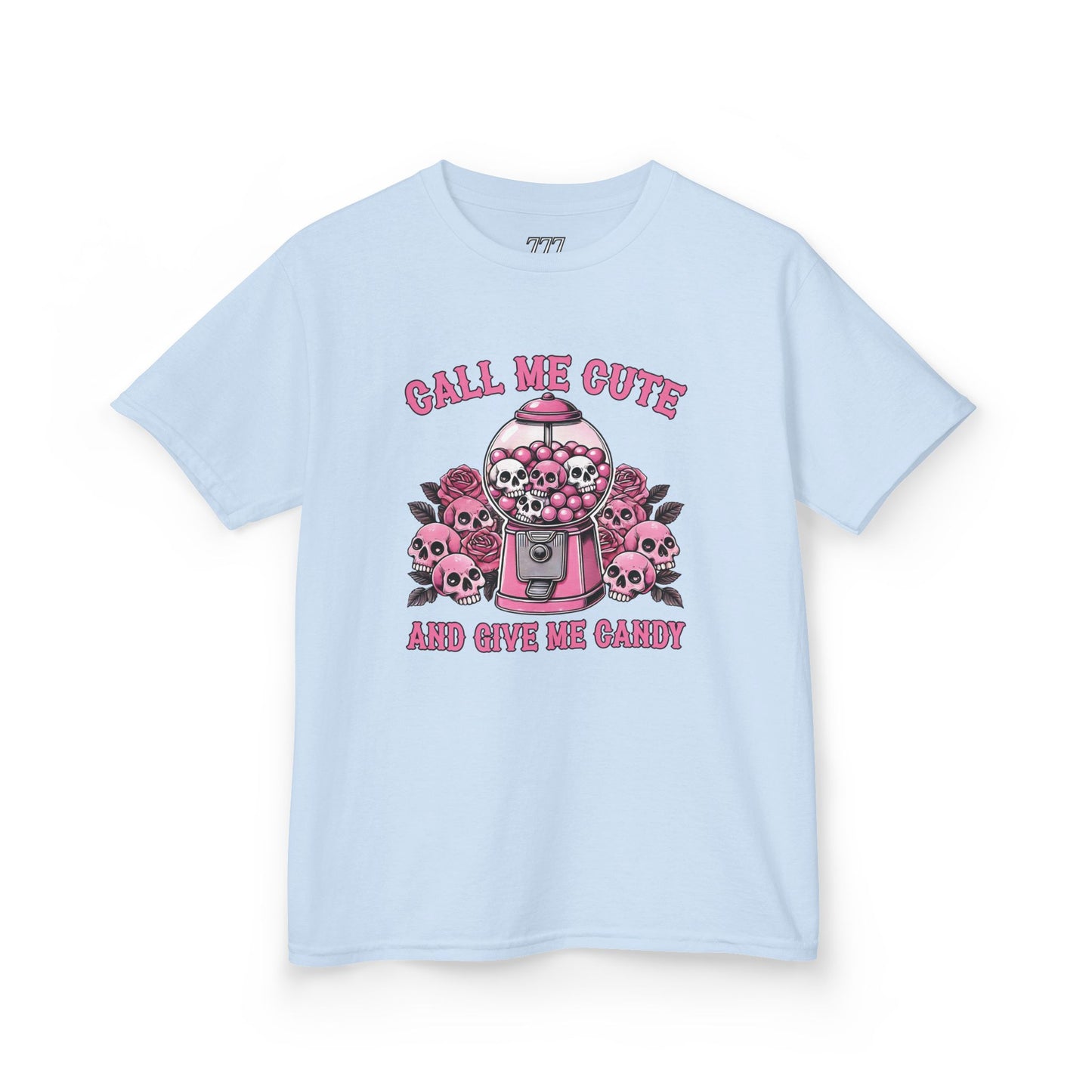 Call Me Cute And Give Me Candy Kids Heavy Cotton T-Shirt