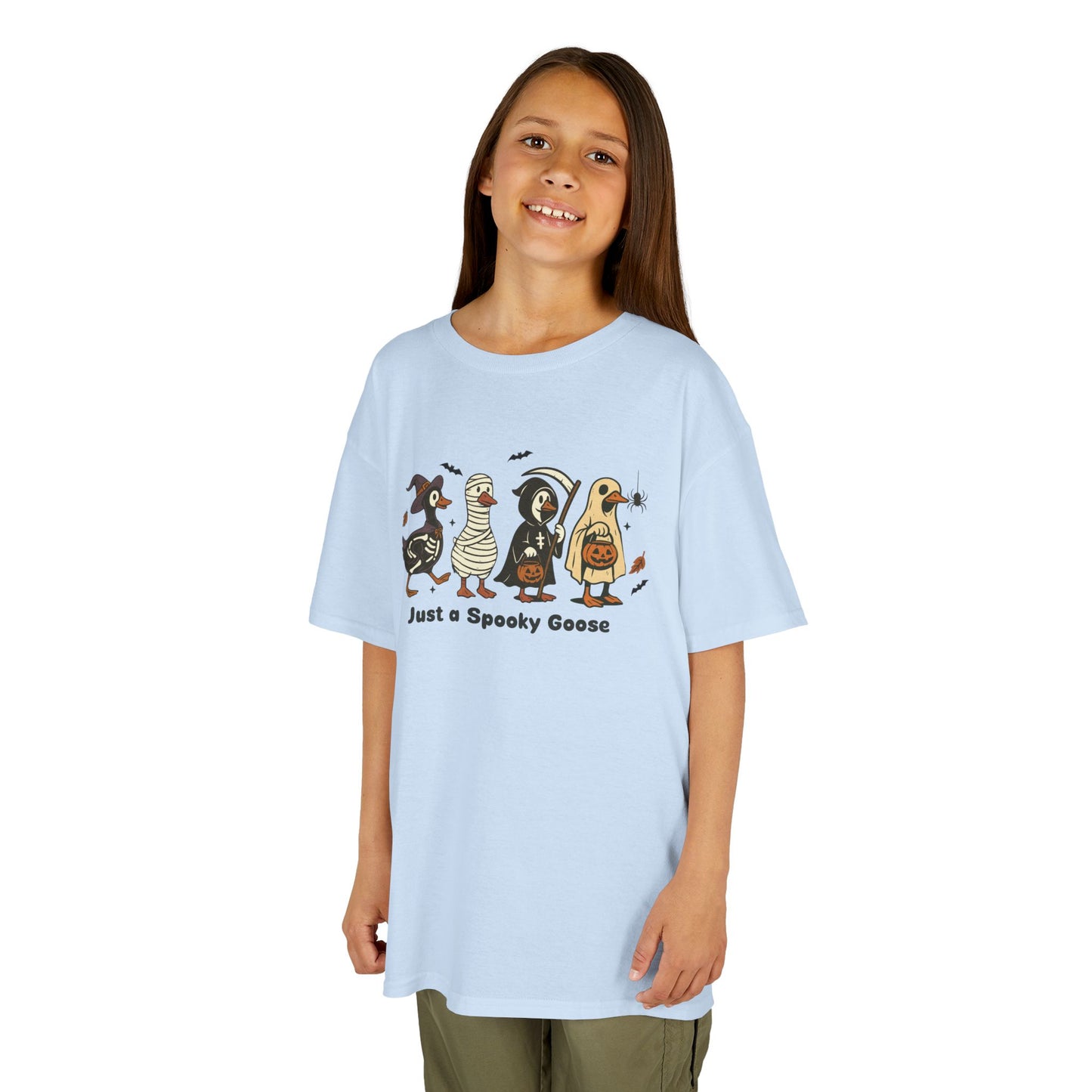 Just A Spooky Goose Kids Heavy Cotton T-Shirt