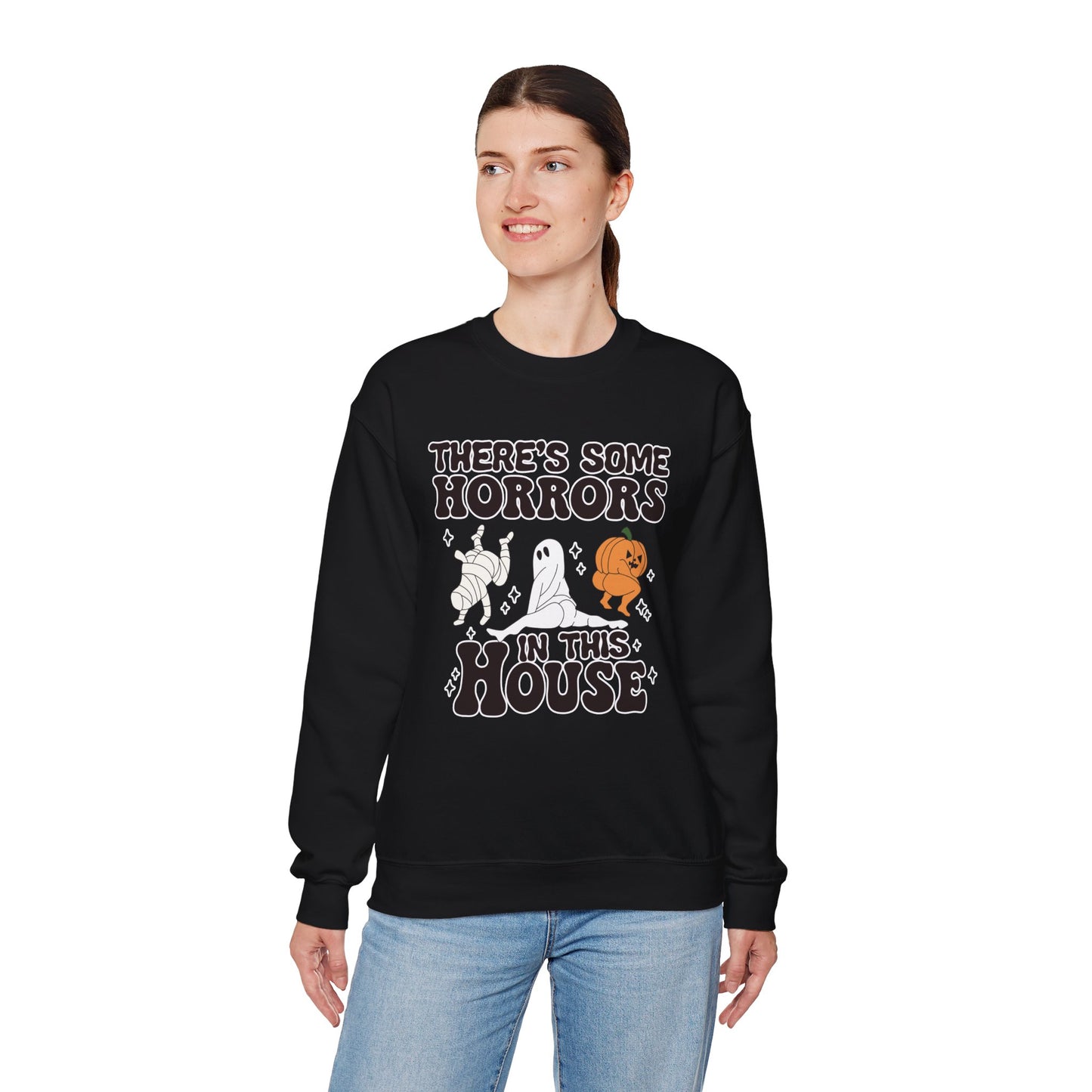 There's Some Horrors In This House Unisex Heavy Blend Crewneck Sweatshirt
