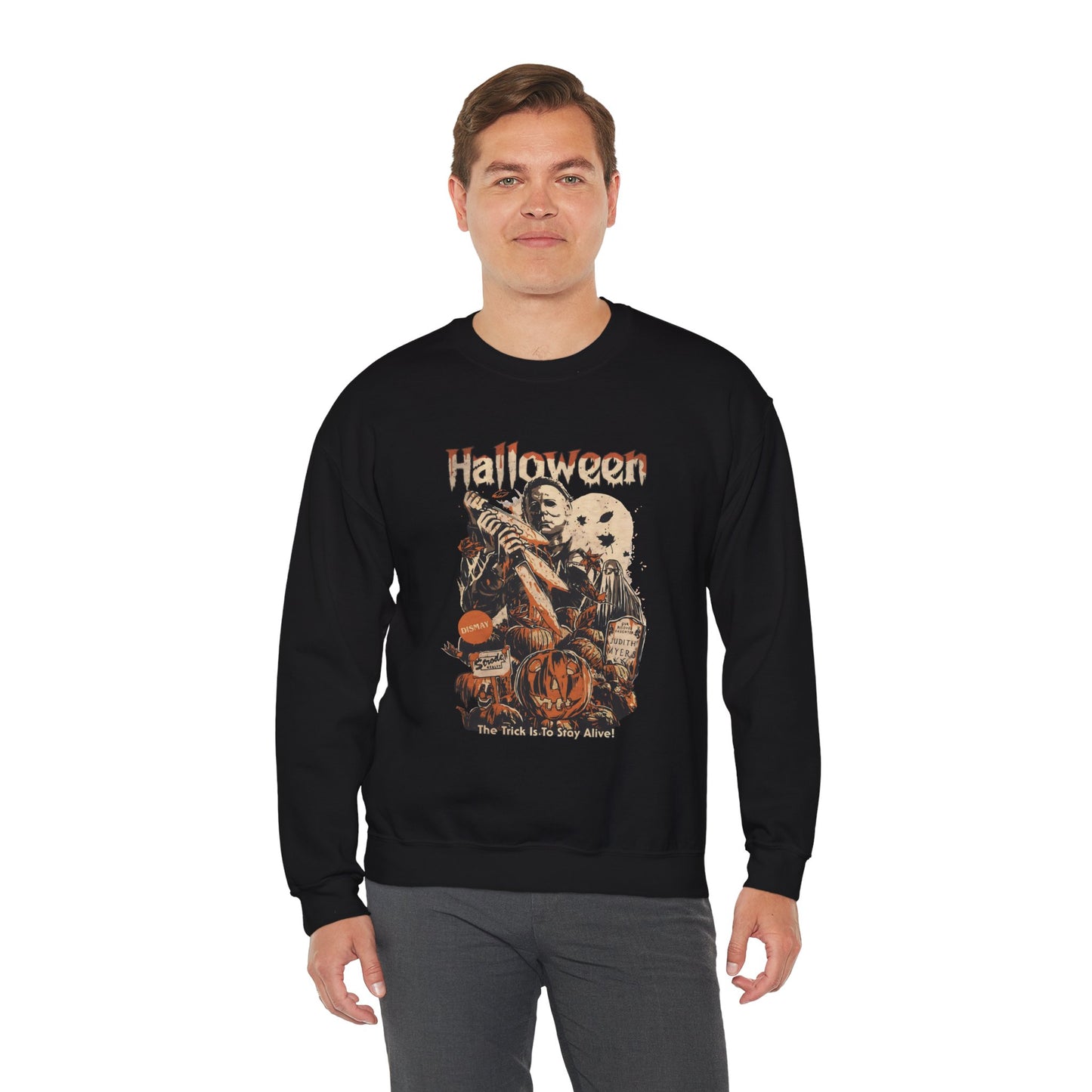 The Trick Is To Stay Alive Unisex Heavy Blend Crewneck Sweatshirt