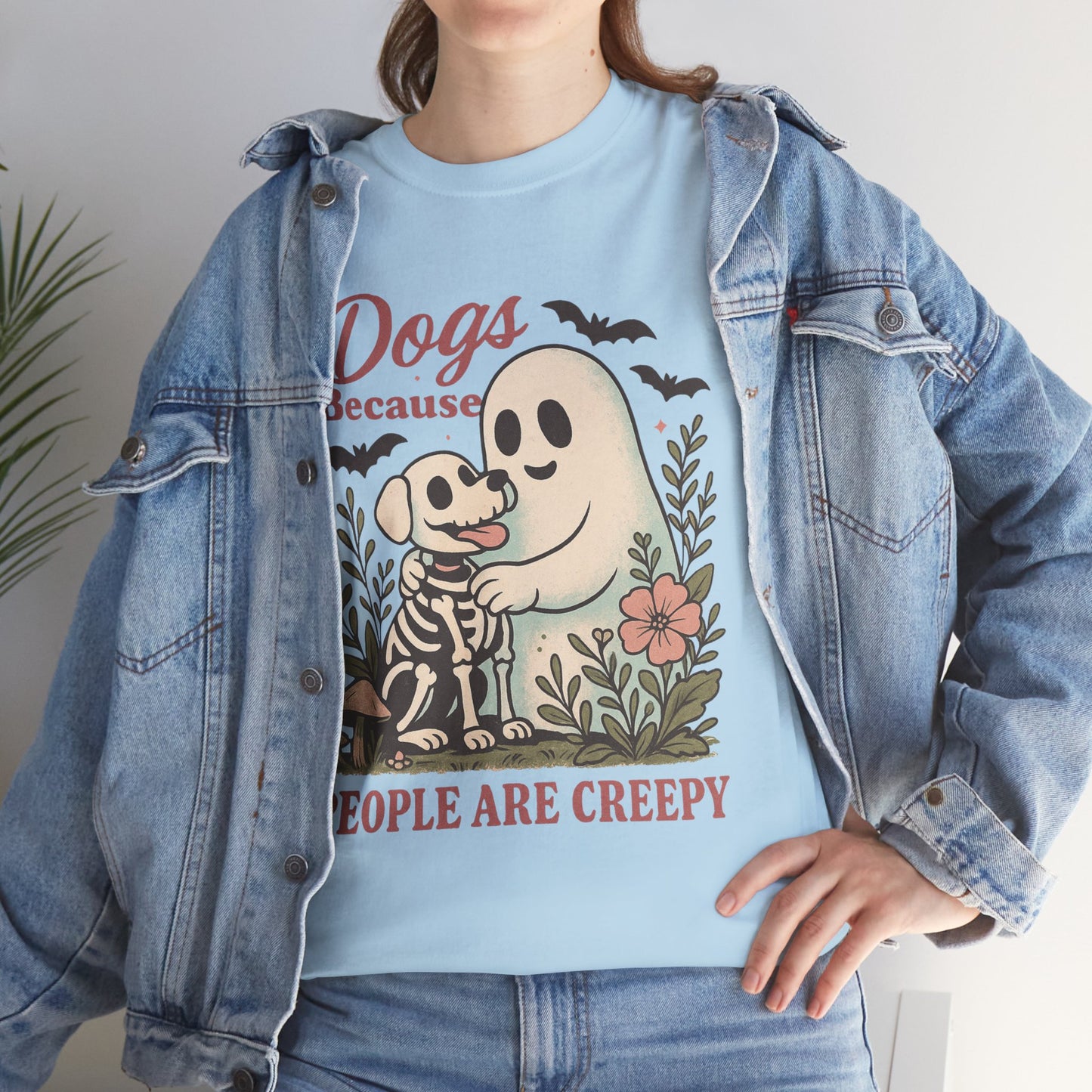Dogs Because People Are Creepy Unisex Heavy Cotton T-Shirt