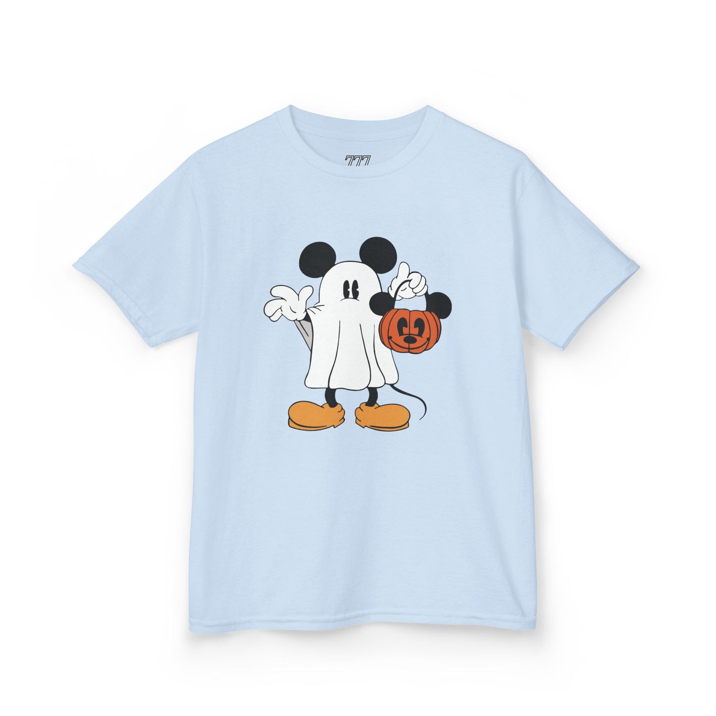 Mickey Ghost Kids Heavy Cotton T-Shirt