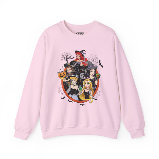 Princess Halloween-Themed Unisex Heavy Blend Crewneck Sweatshirt