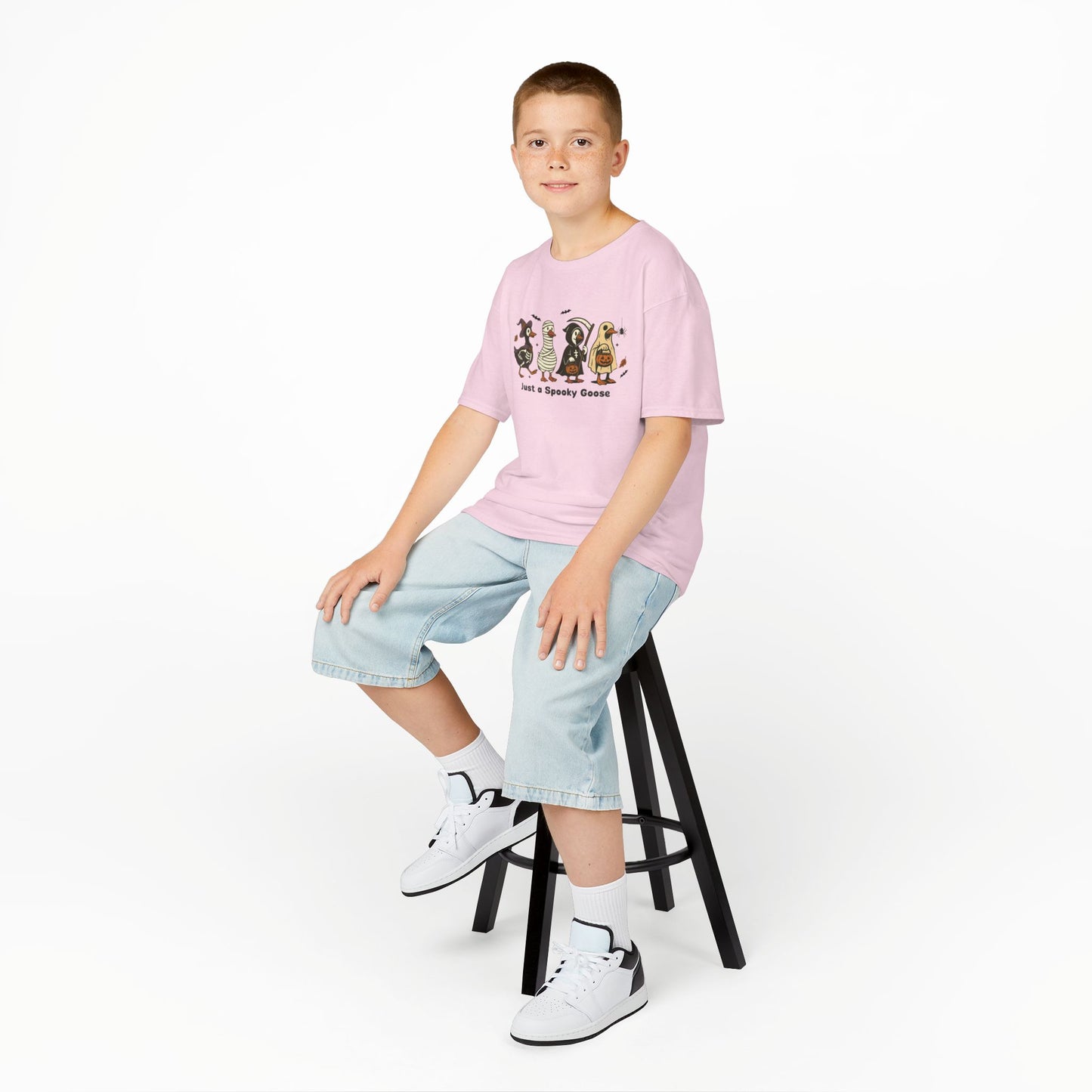 Just A Spooky Goose Kids Heavy Cotton T-Shirt