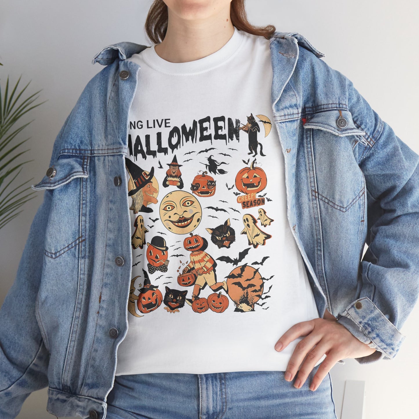 Long Live Halloween Unisex Heavy Cotton T-Shirt