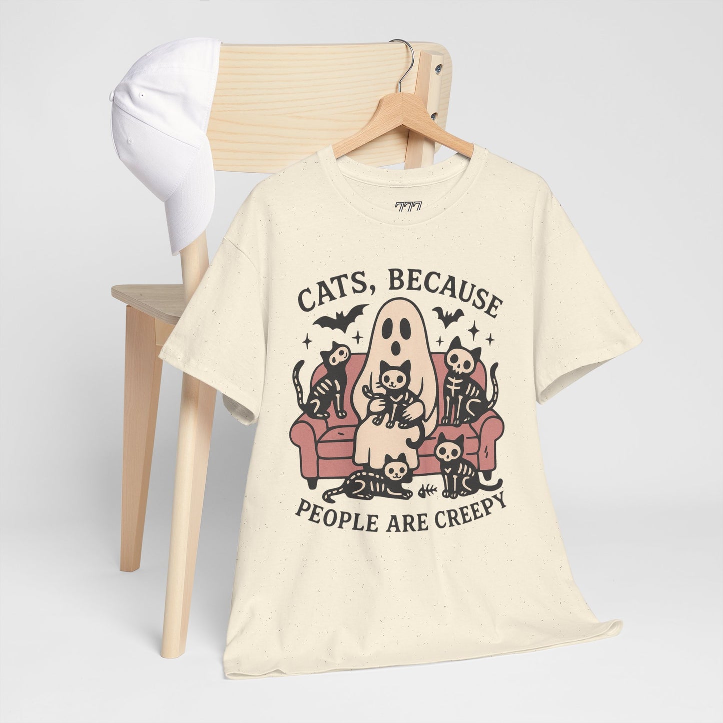 Cats Because People Are Creepy Unisex Heavy Cotton T-Shirt
