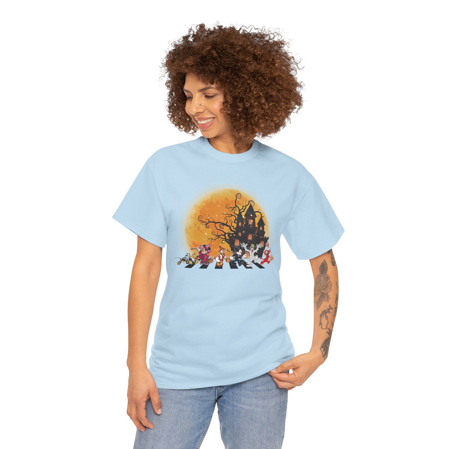 Haunted Crosswalk Unisex Heavy Cotton T-Shirt