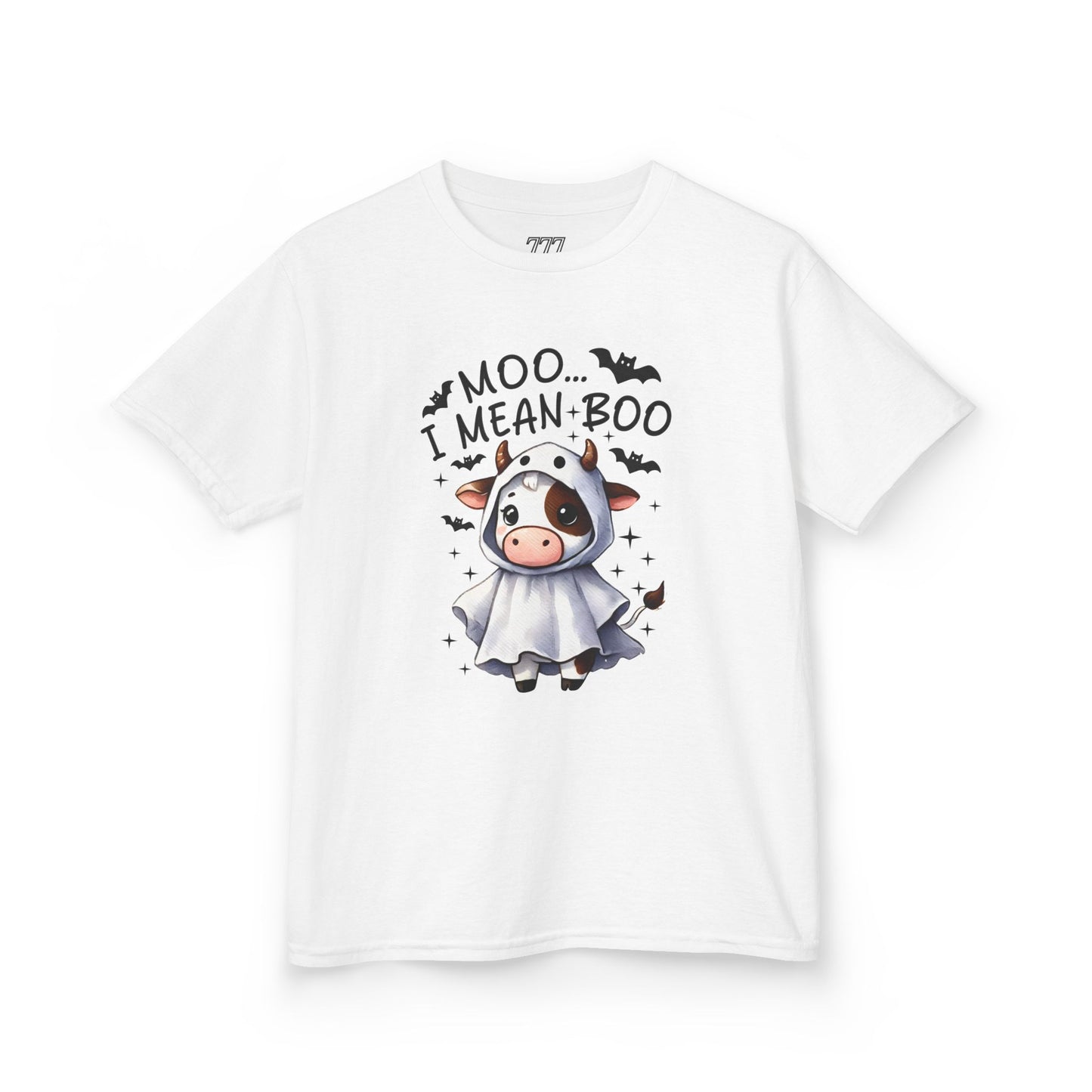 MOO...I Mean-BOO Kids Heavy Cotton T-Shirt
