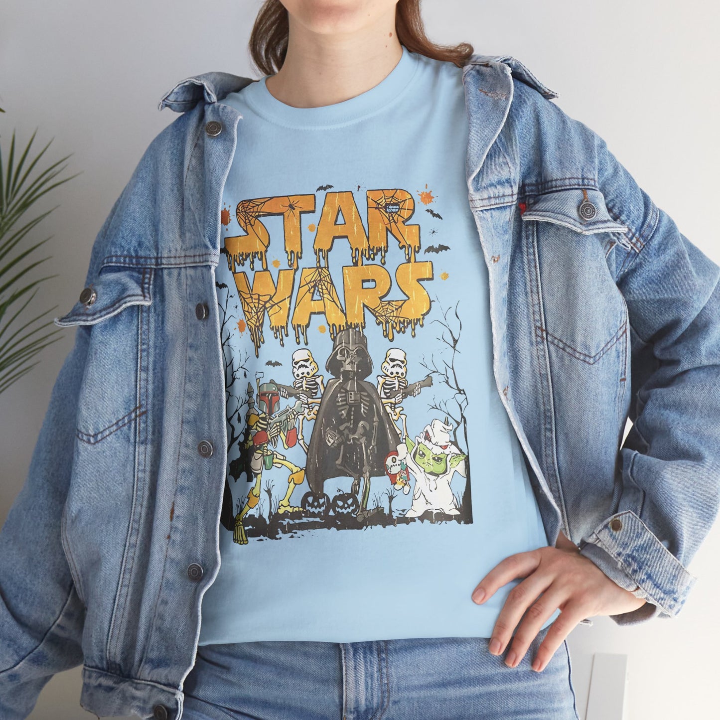 Star Wars Halloween-Themed Unisex Heavy Cotton T-Shirt