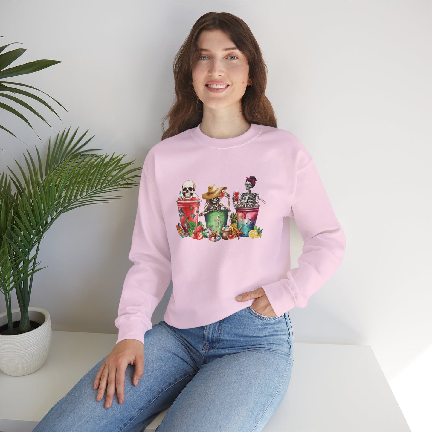 Boozy Bones Women’s Heavy Blend Crewneck Sweatshirt
