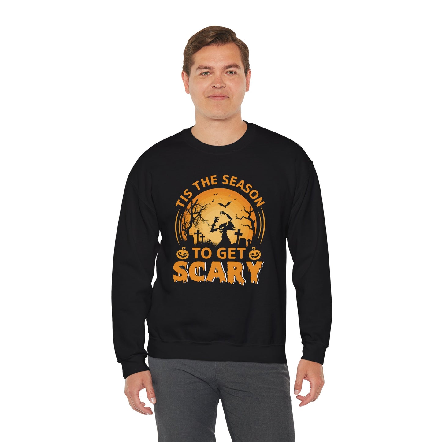 Tis The Season To Get Scary Unisex Heavy Blend Crewneck Sweatshirt