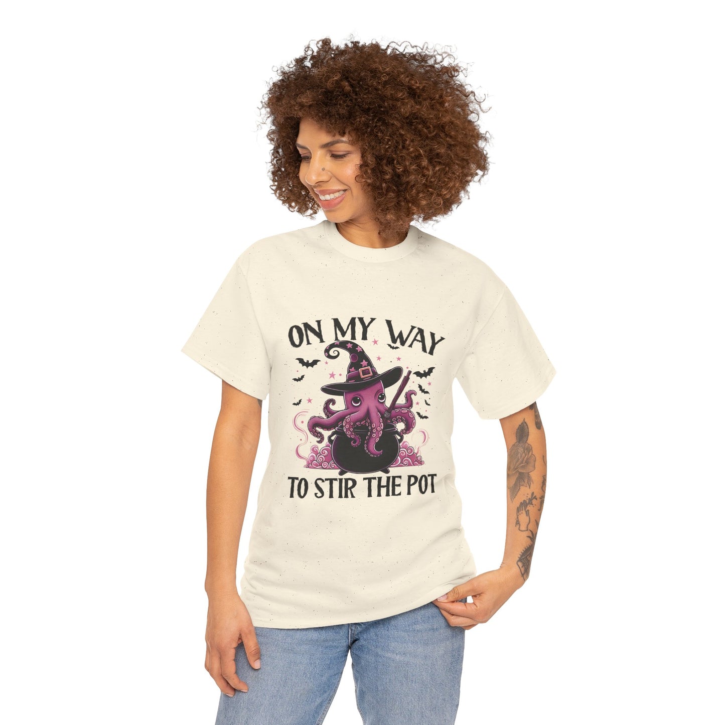 On My Way To Stir The Pot Unisex Heavy Cotton T-Shirt