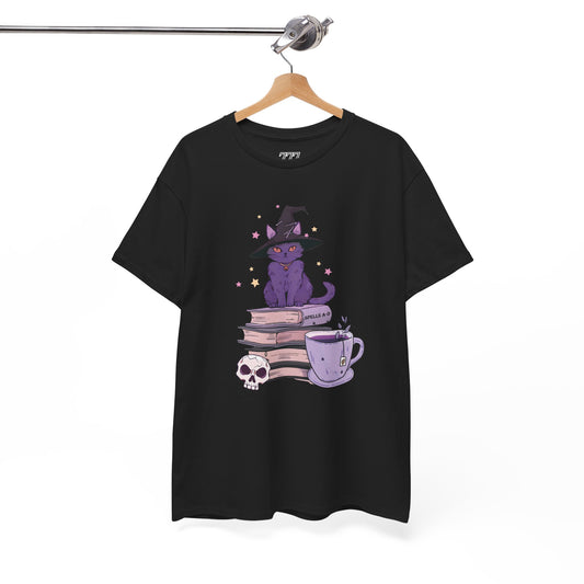 Cat Witch Women's Heavy Cotton T-Shirt