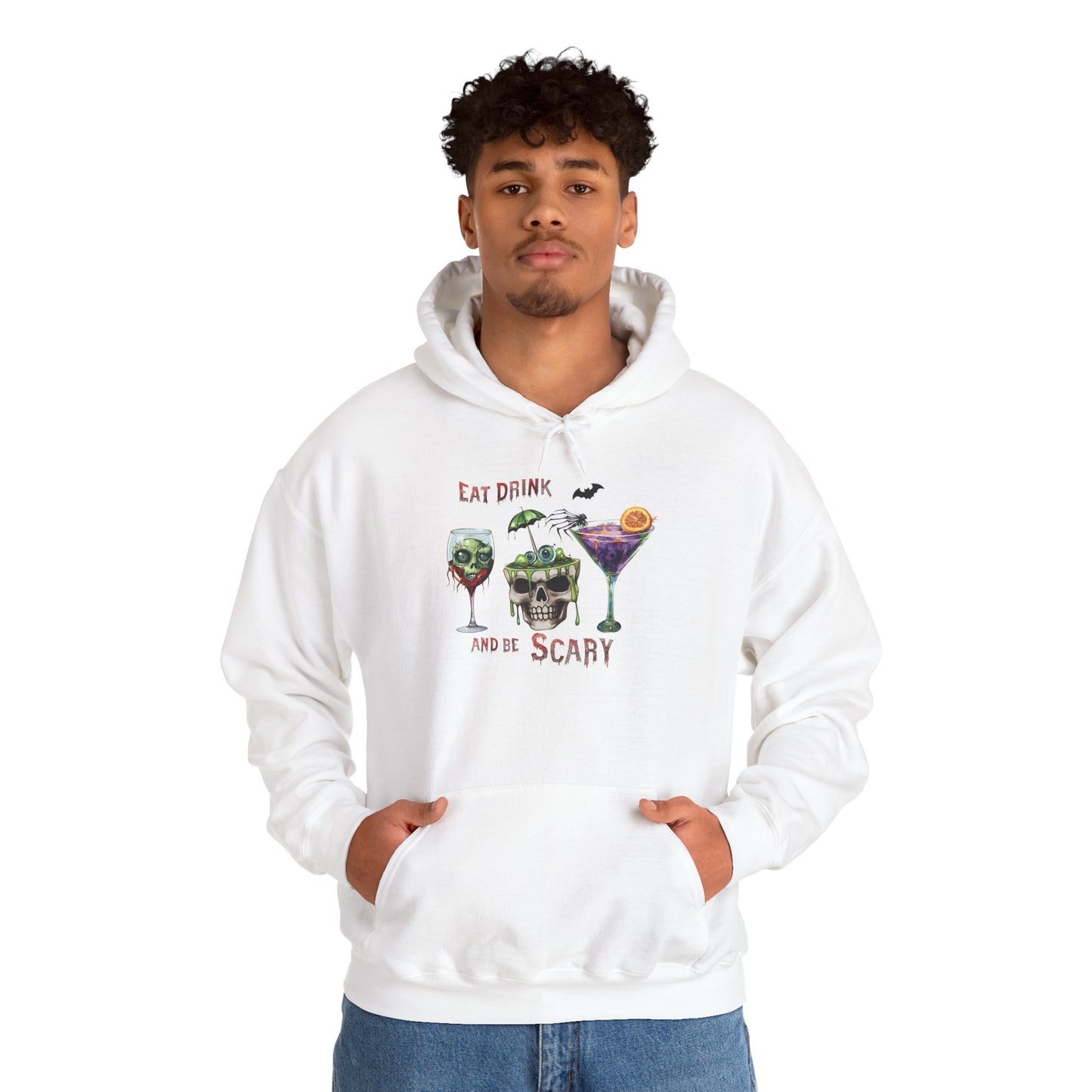 Eat, Drink And Be Scary Unisex Heavy Blend Hoodie