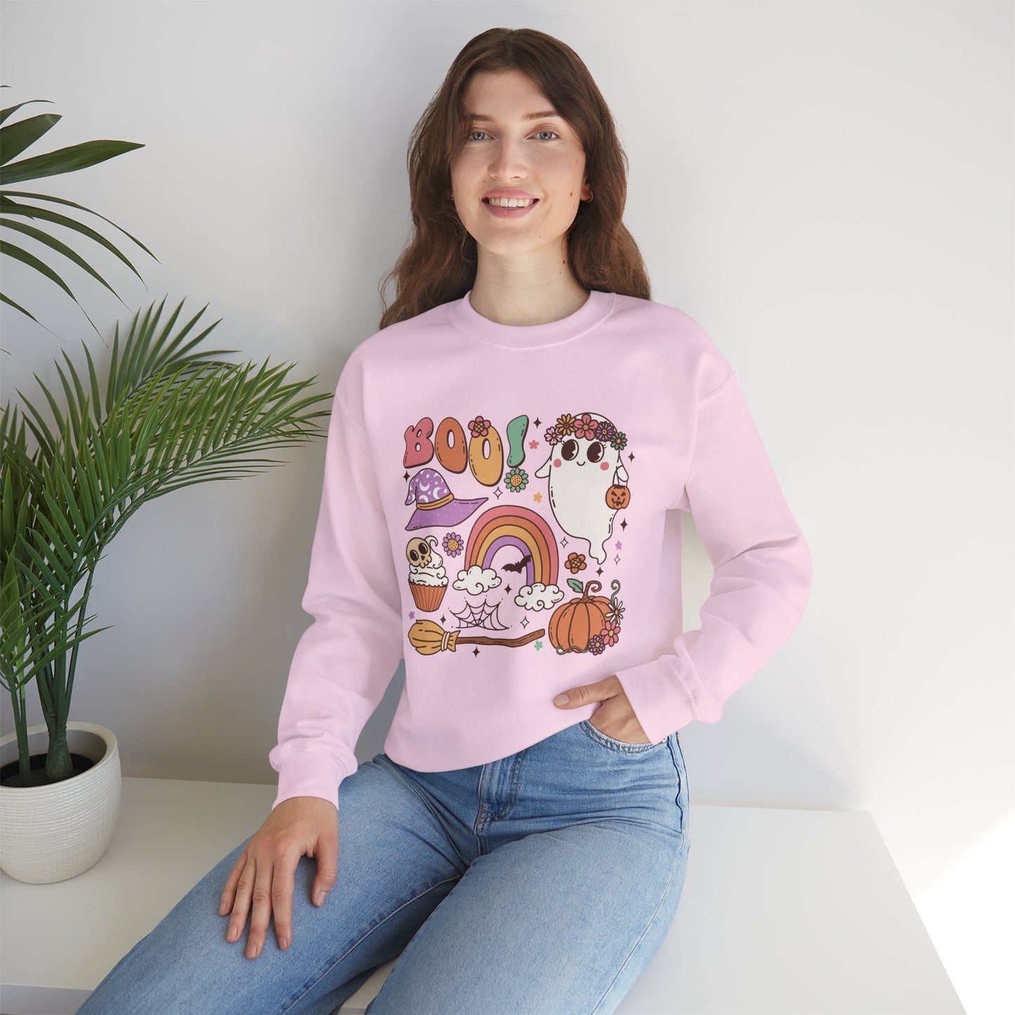 Boo Women's Heavy Blend Crewneck Sweatshirt