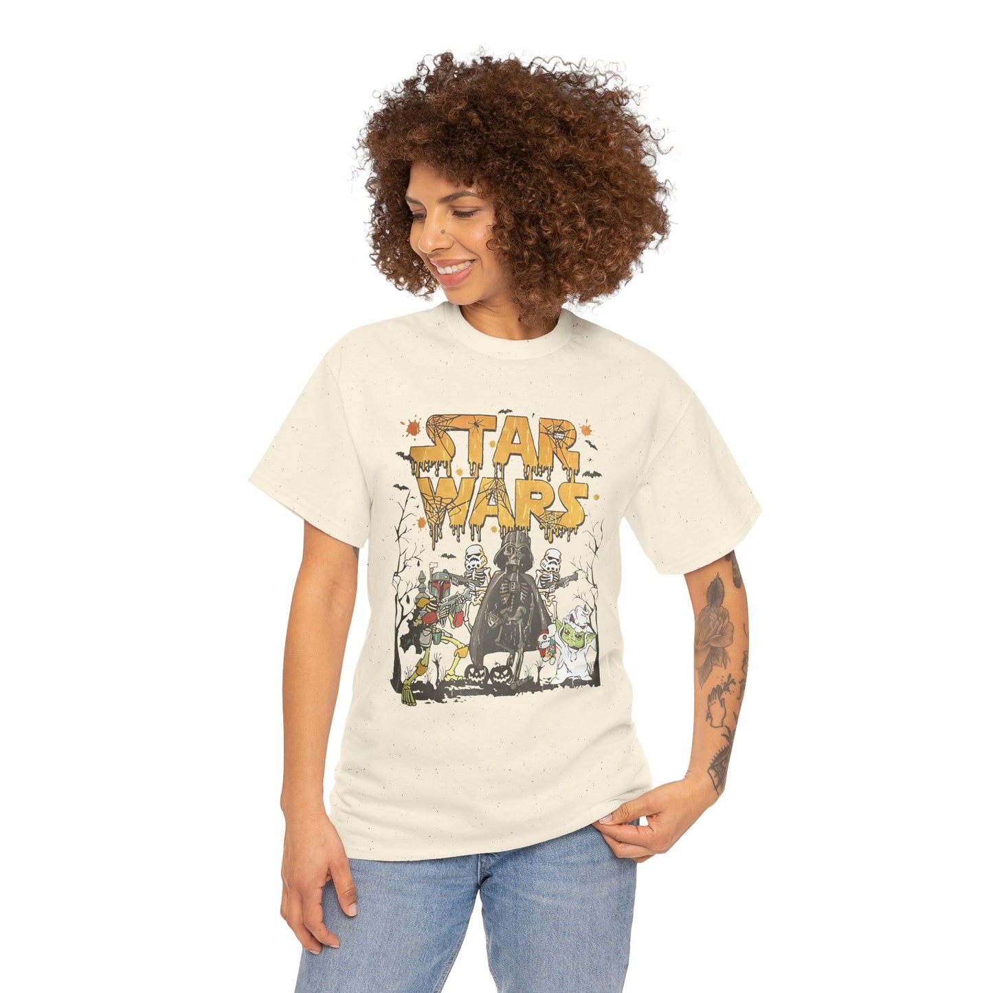 Star Wars Halloween-Themed Unisex Heavy Cotton T-Shirt