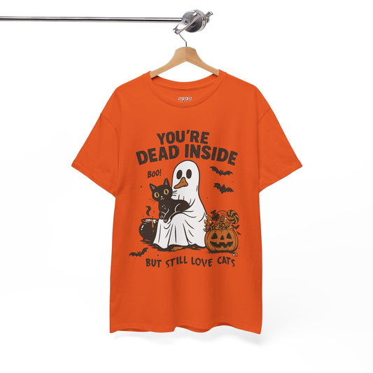 You're Dead Inside But Still Love Cats Unisex Heavy Cotton T-Shirt