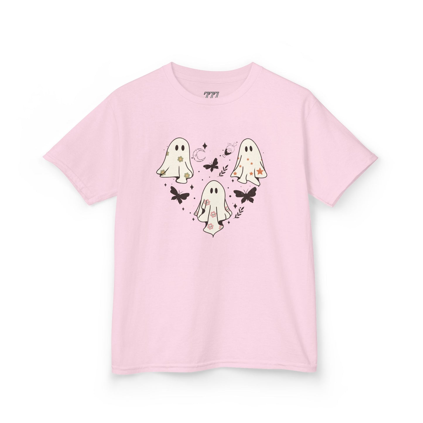 Little Ghost Heart Kids Heavy Cotton T-Shirt