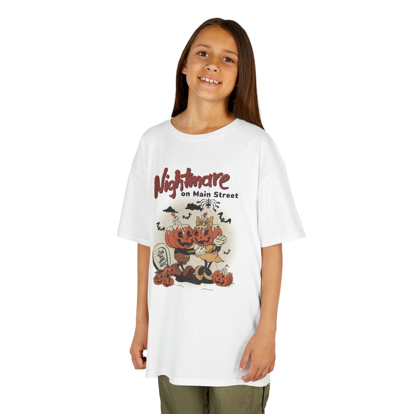 Nightmare On Main Street Kids Heavy Cotton T-Shirt