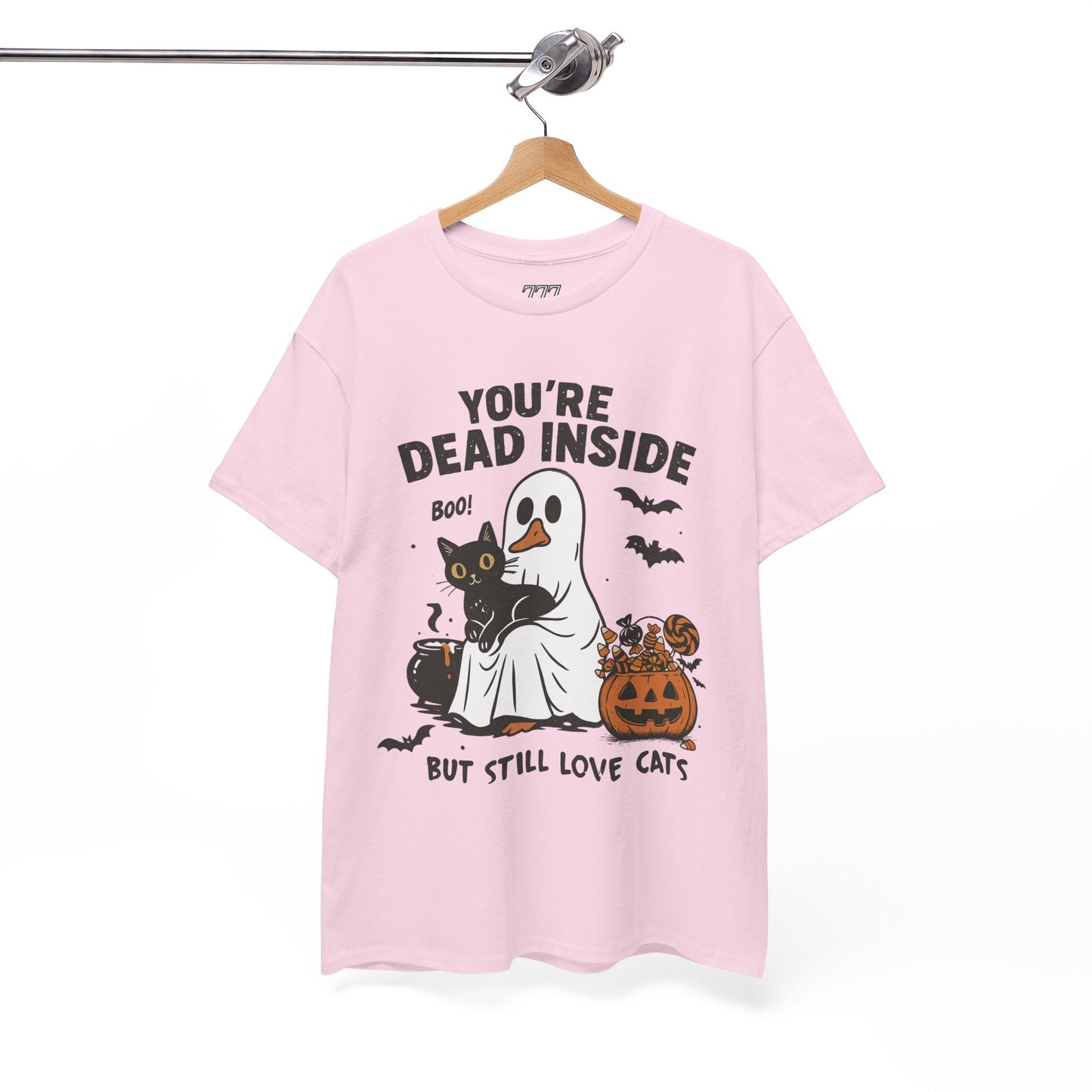 You're Dead Inside But Still Love Cats Unisex Heavy Cotton T-Shirt
