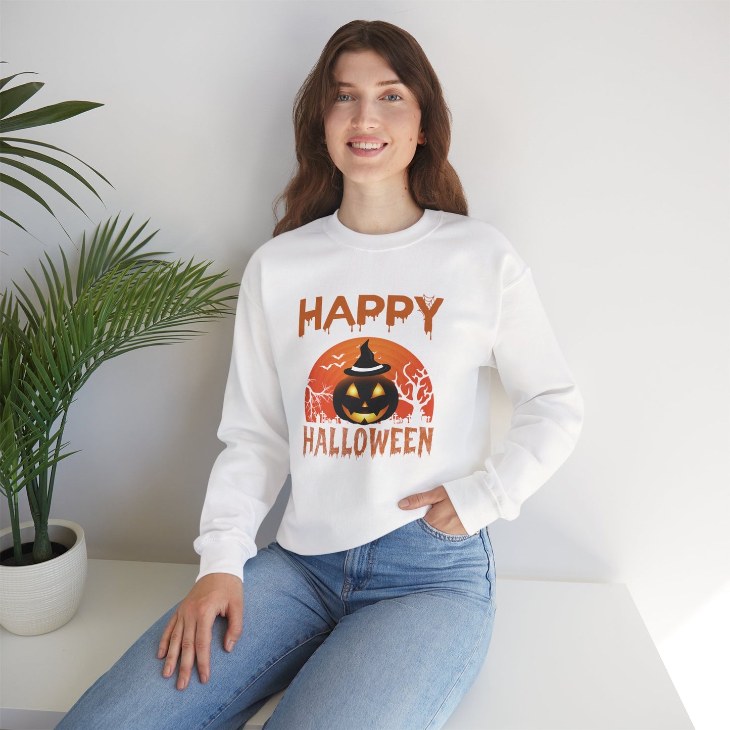 Happy Halloween Unisex Heavy Blend Crewneck Sweatshirt