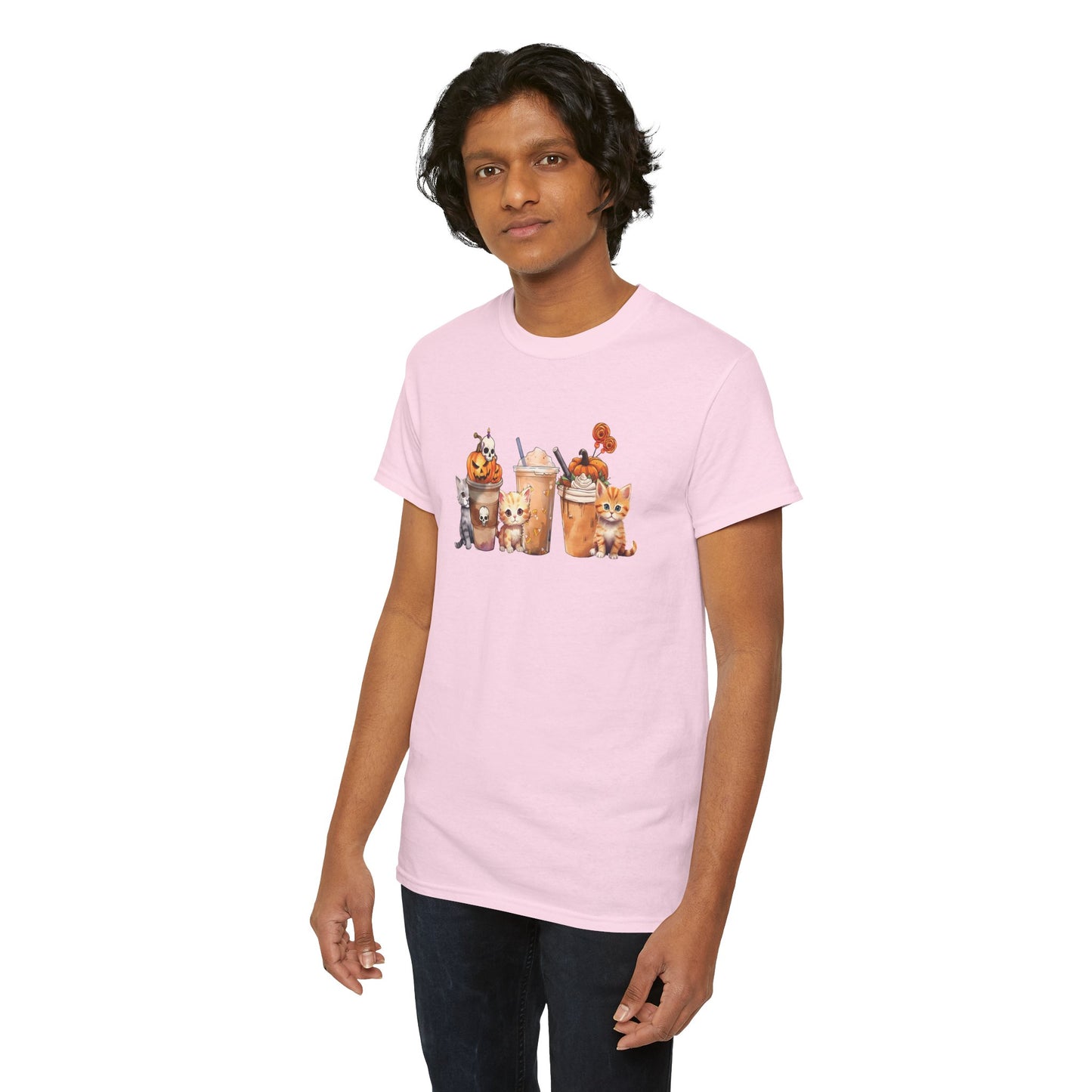 Coffee & Cats Unisex Heavy Cotton T-Shirt