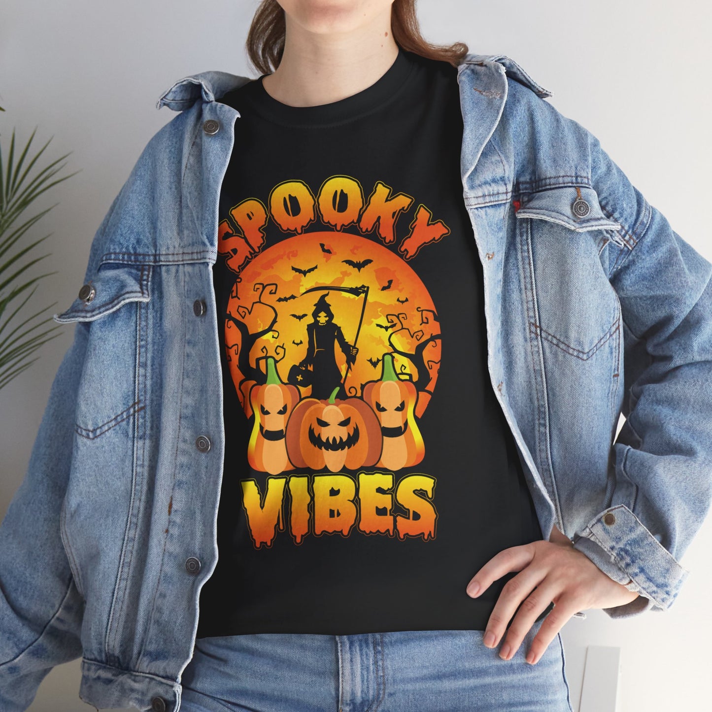 Spooky Vibes III Unisex Heavy Cotton T-Shirt