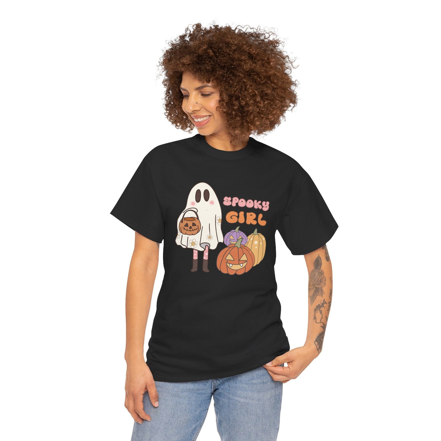 Spooky Girl Women's Heavy Cotton T-Shirt