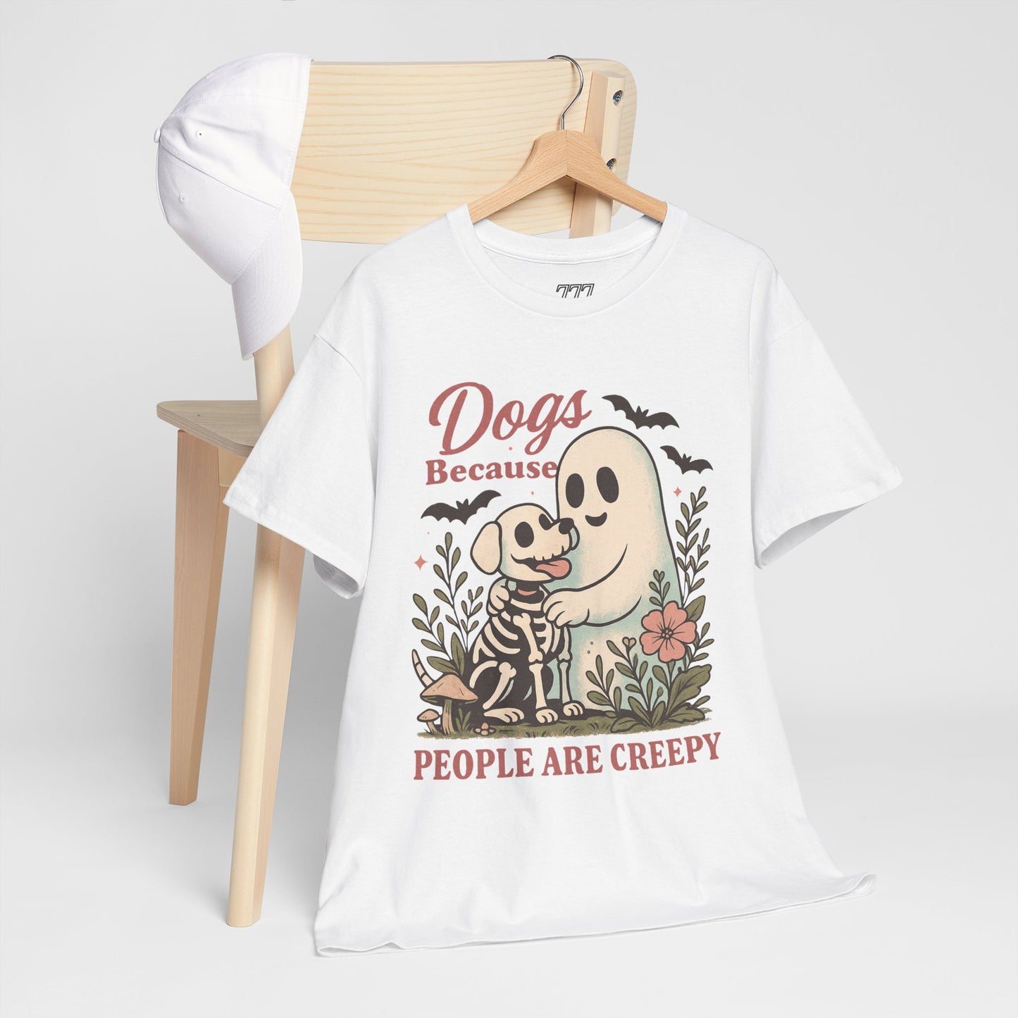 Dogs Because People Are Creepy Unisex Heavy Cotton T-Shirt