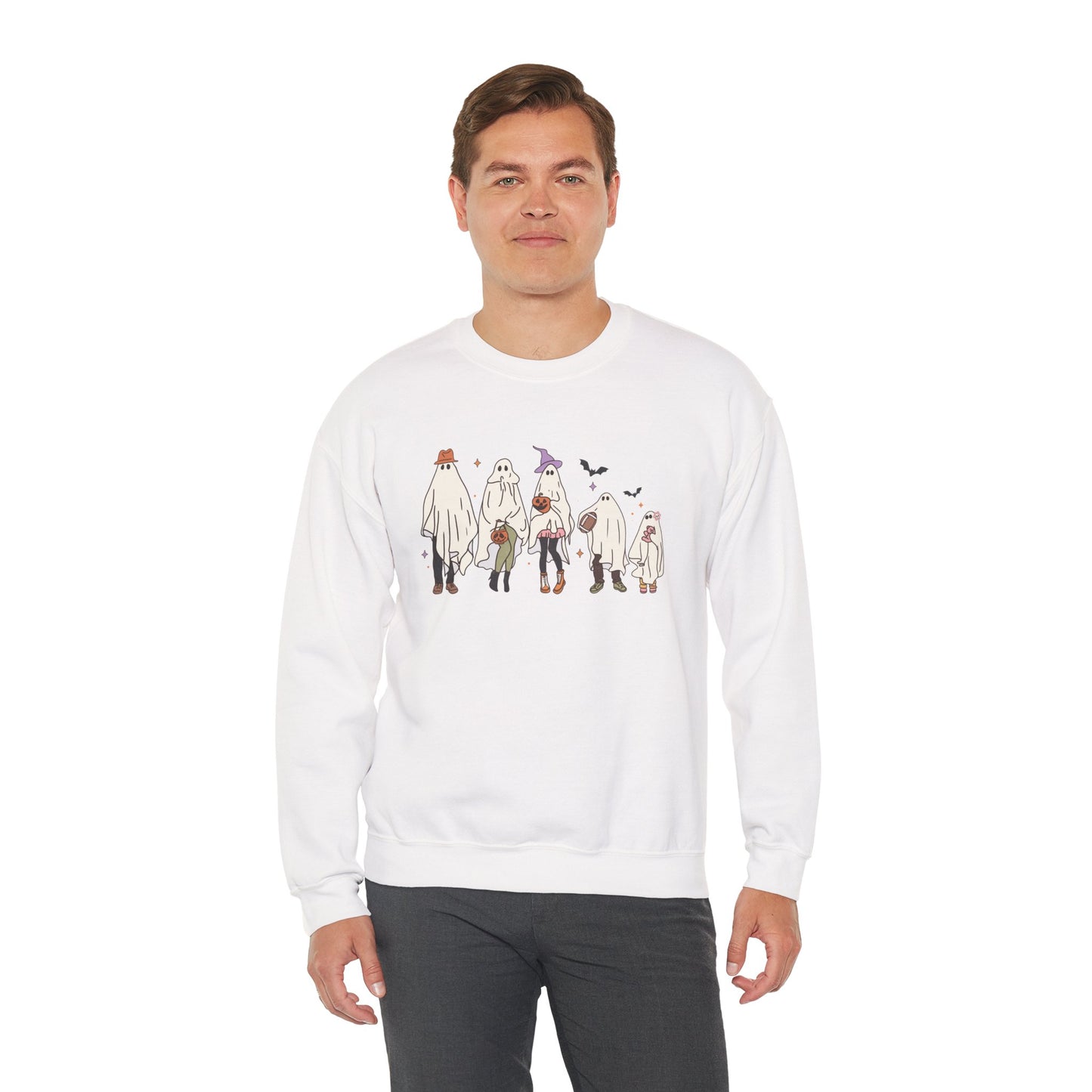 Ghost Family Unisex Heavy Blend Crewneck Sweatshirt