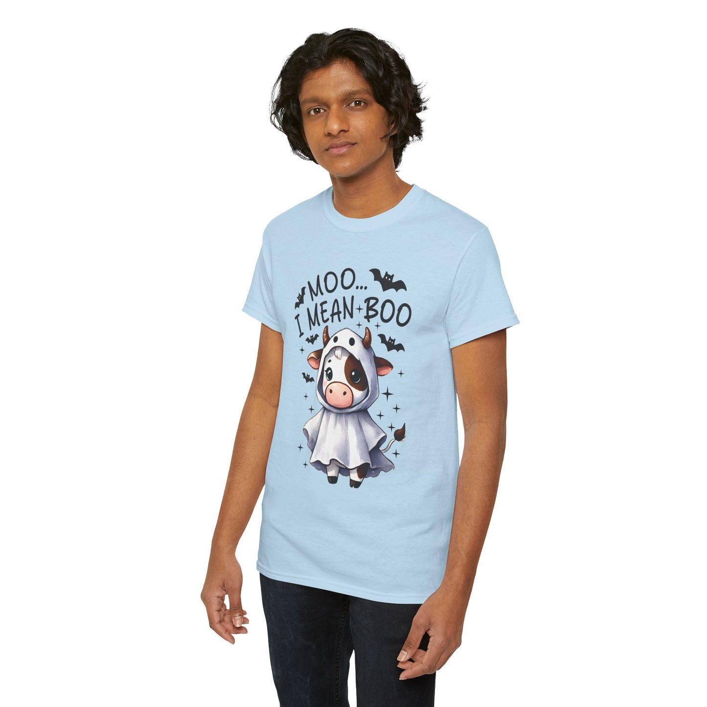 MOO...I Mean-BOO Unisex Heavy Cotton T-Shirt