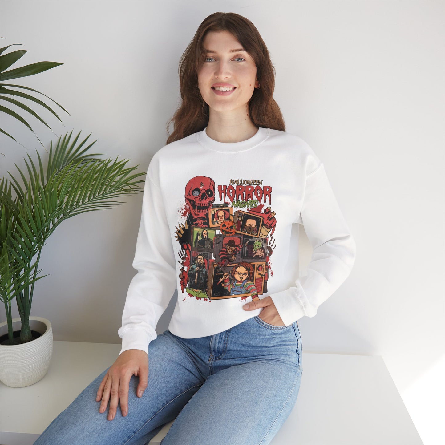 Halloween Horror Nights Unisex Heavy Blend Crewneck Sweatshirt