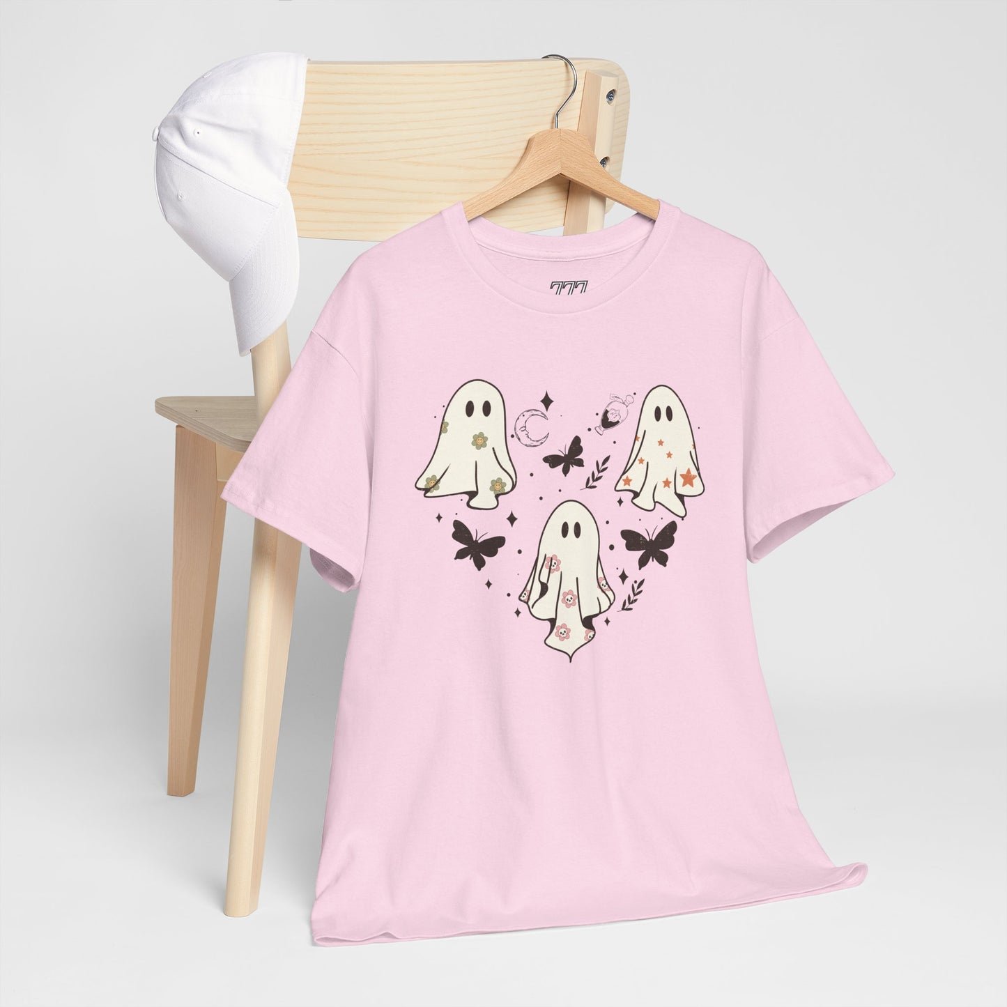 Little Ghost Heart Heavy Cotton T-Shirt