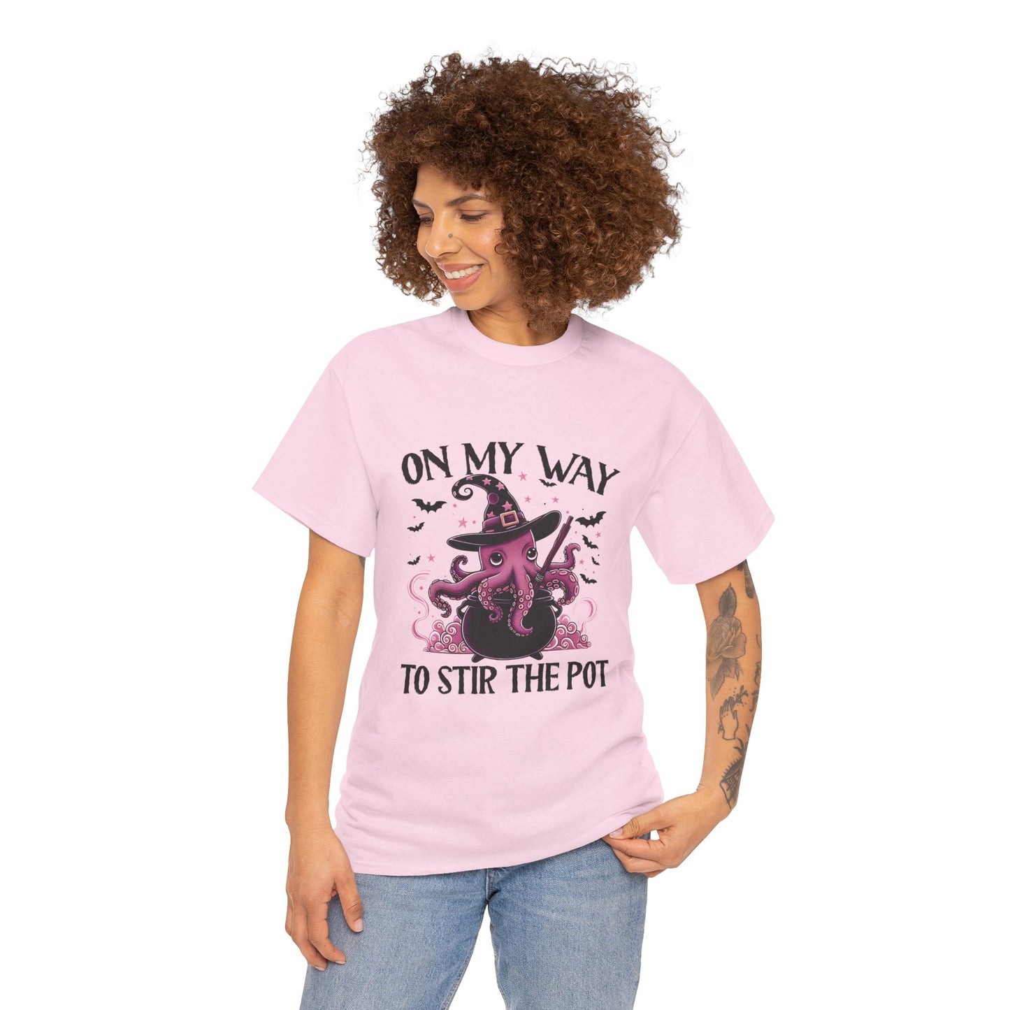 On My Way To Stir The Pot Unisex Heavy Cotton T-Shirt