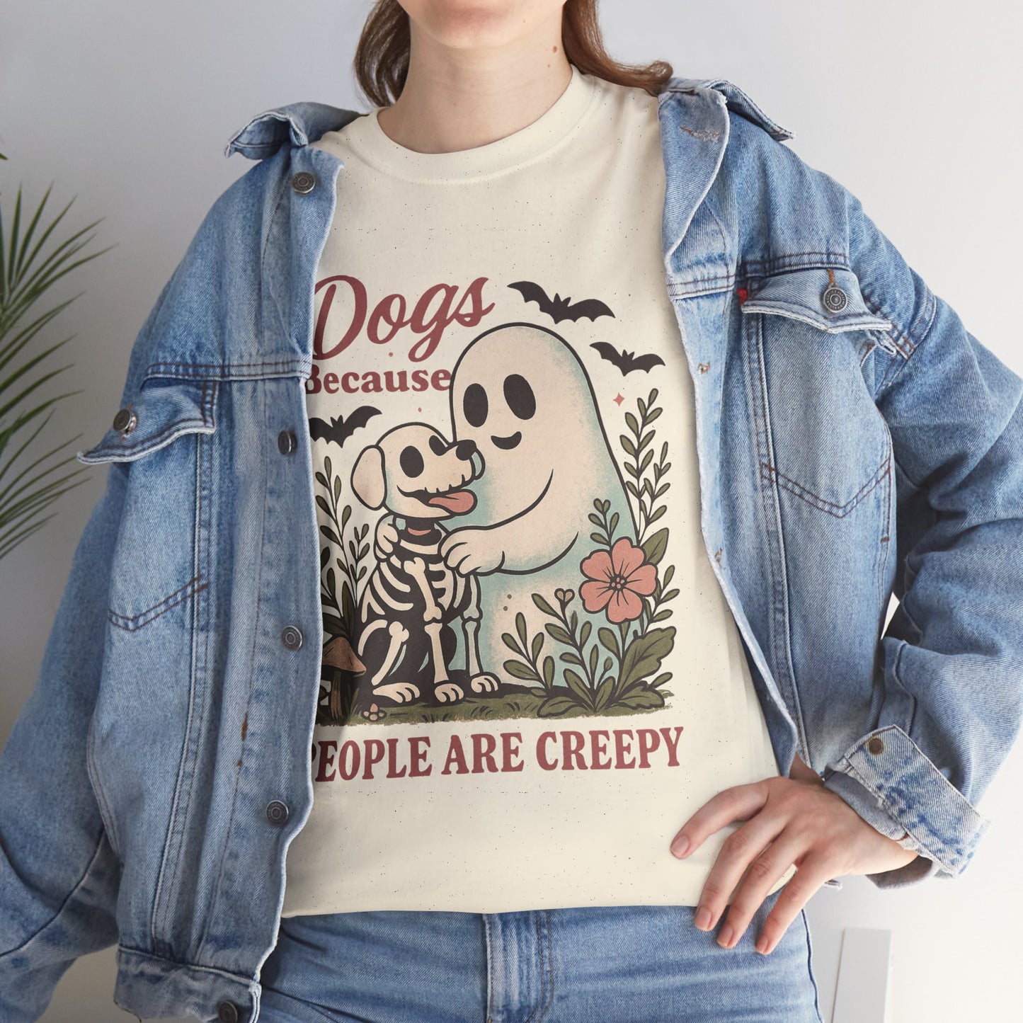 Dogs Because People Are Creepy Unisex Heavy Cotton T-Shirt