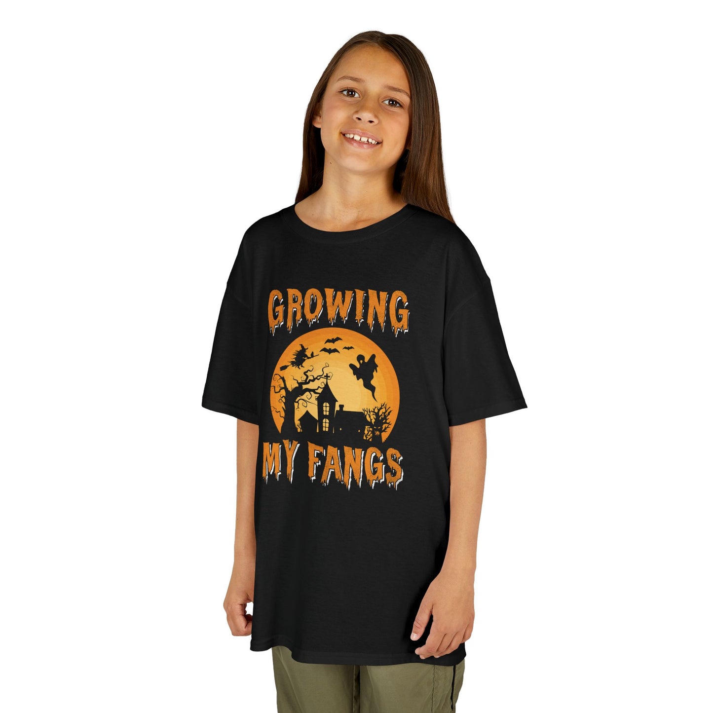 Growing My Fangs Kids Heavy Cotton T-Shirt
