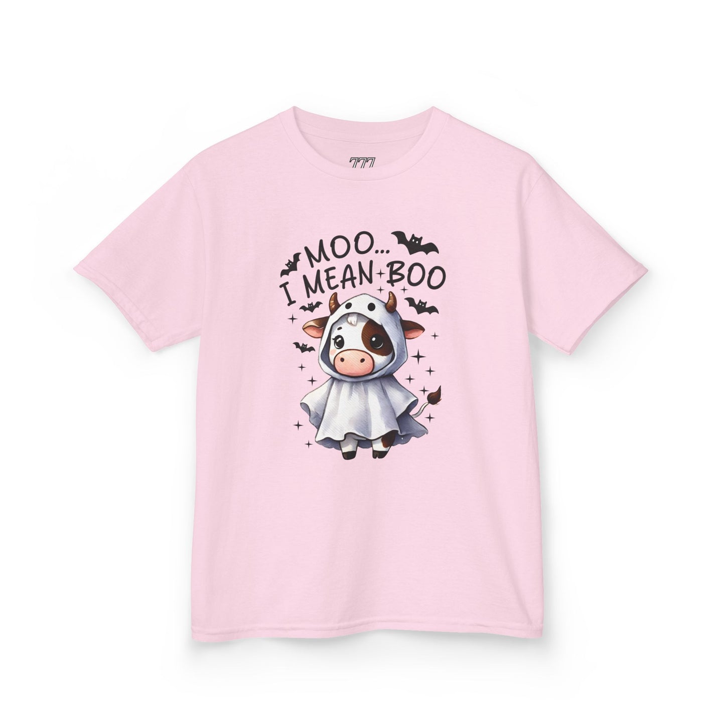 MOO...I Mean-BOO Kids Heavy Cotton T-Shirt