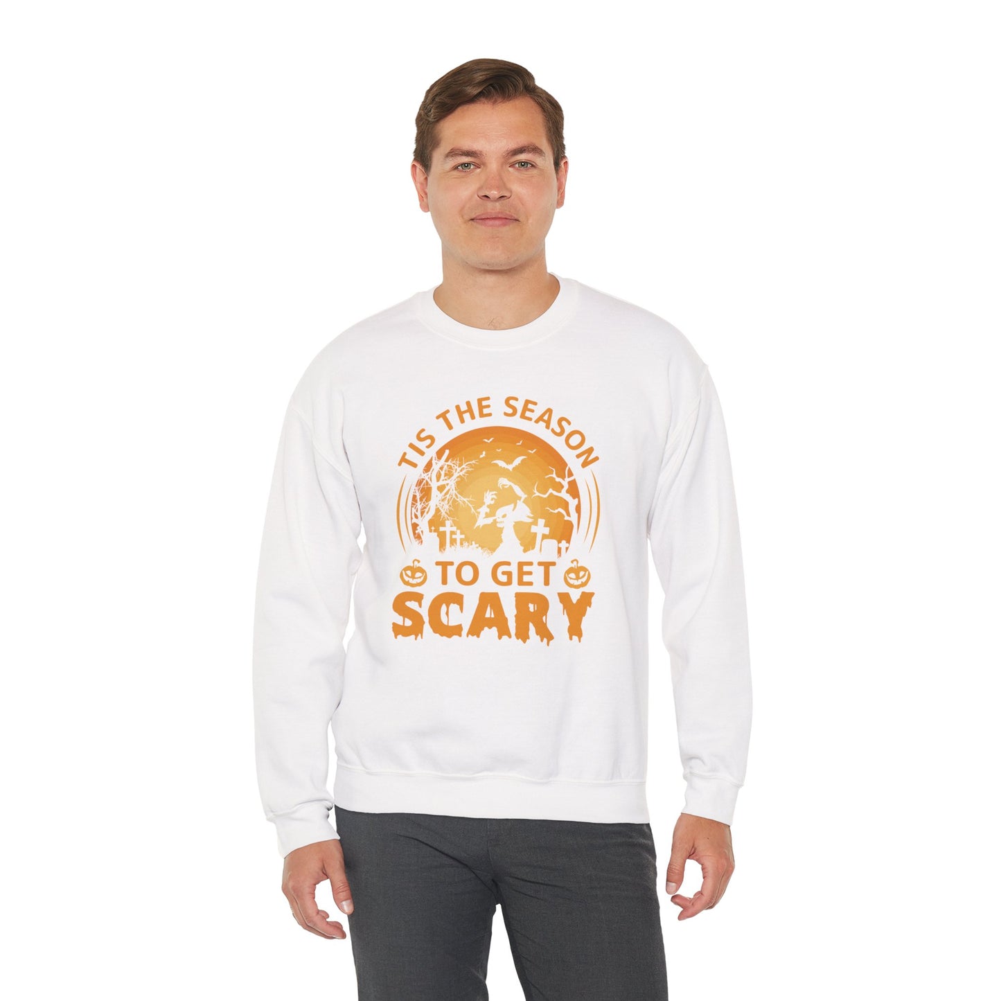 Tis The Season To Get Scary Unisex Heavy Blend Crewneck Sweatshirt