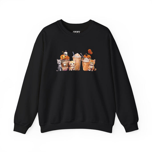 Coffee & Cats Unisex Heavy Blend Crewneck Sweatshirt