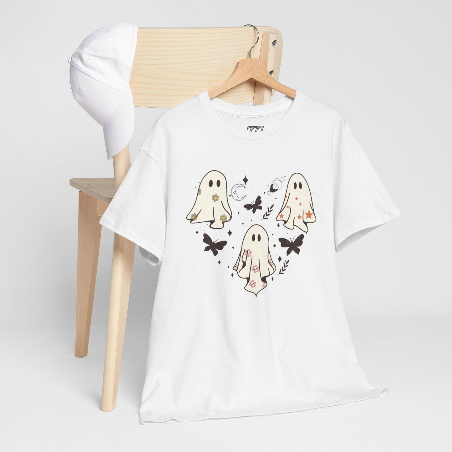 Little Ghost Heart Heavy Cotton T-Shirt