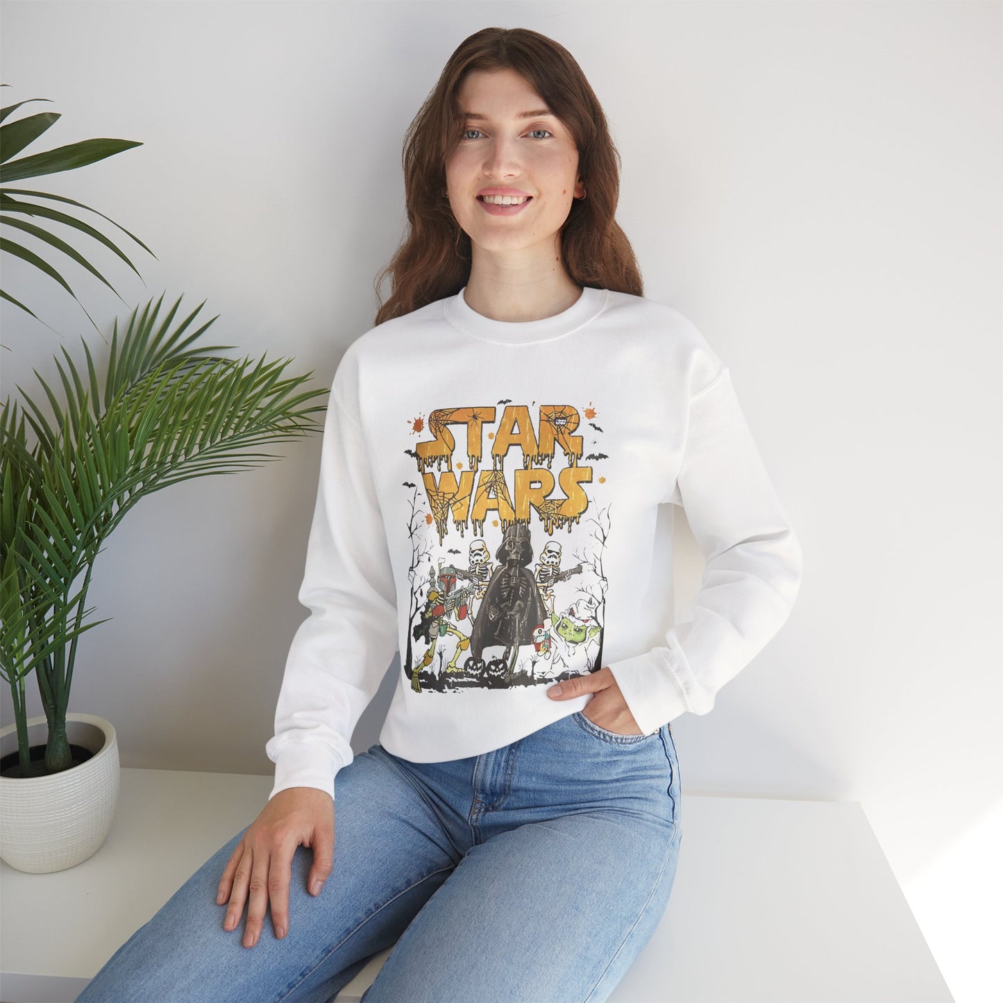 Star Wars Halloween-Themed Unisex Heavy Blend Crewneck Sweatshirt