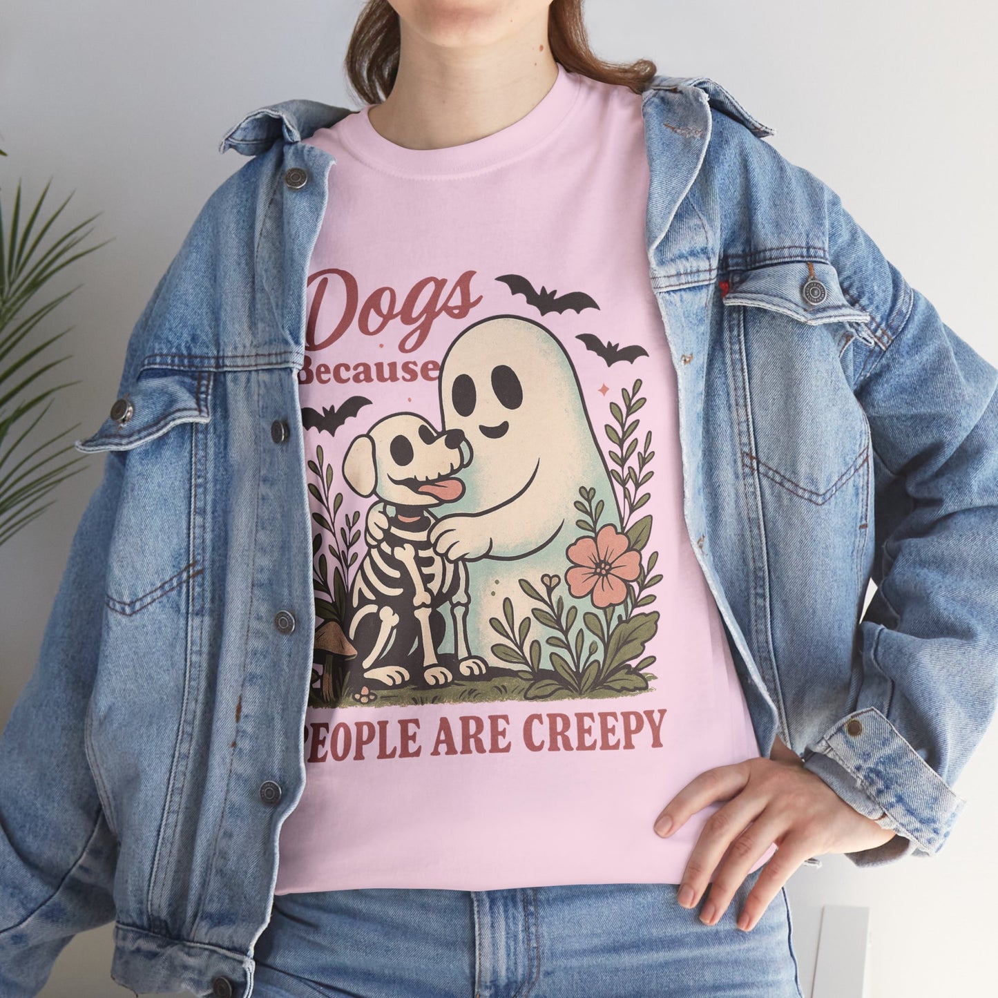 Dogs Because People Are Creepy Unisex Heavy Cotton T-Shirt